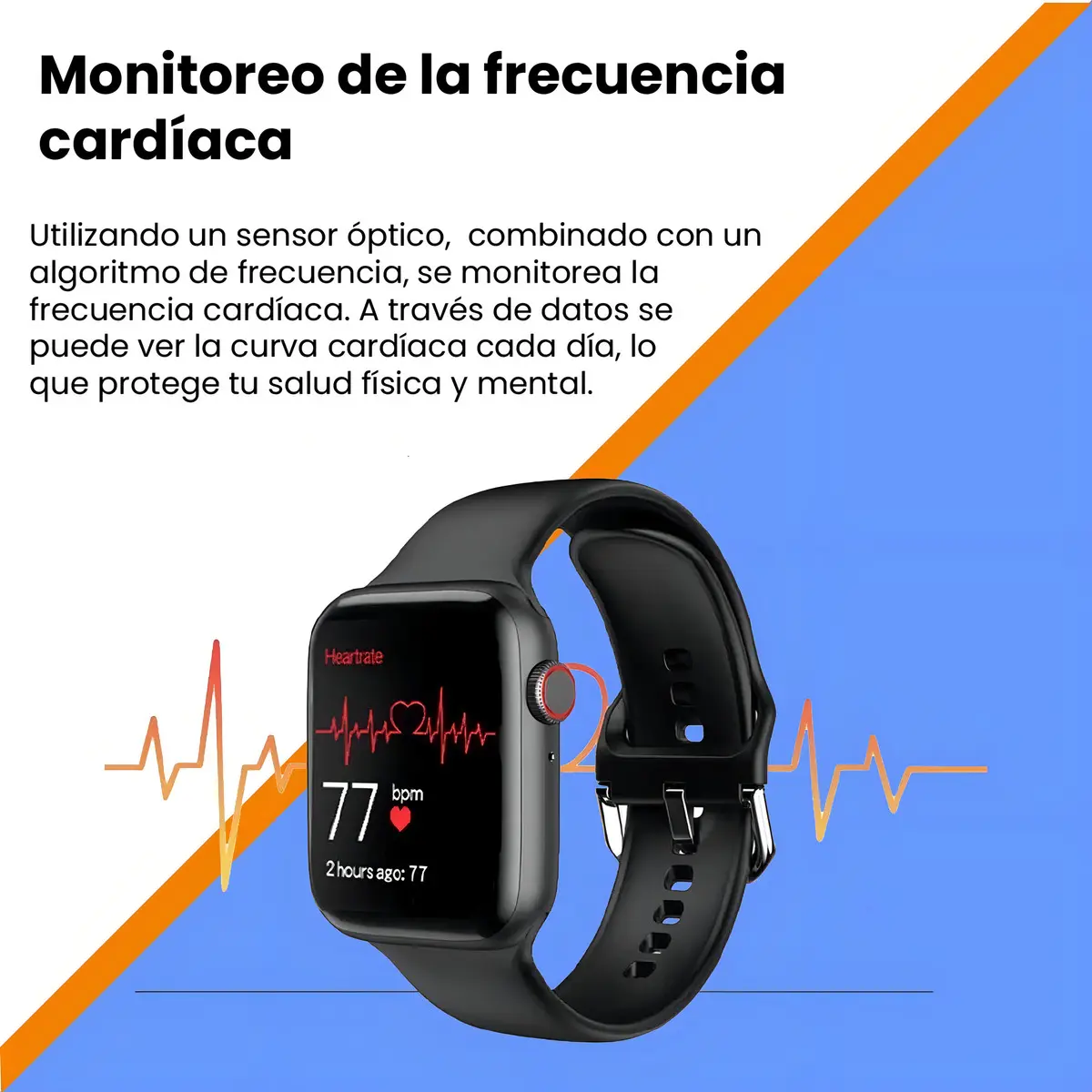 Smartwatch T500 Plus con Bluetooth, Pantalla de 1.54 Pulgadas, Monitor de Frecuencia Cardíaca, Llamadas BT — imagen 5