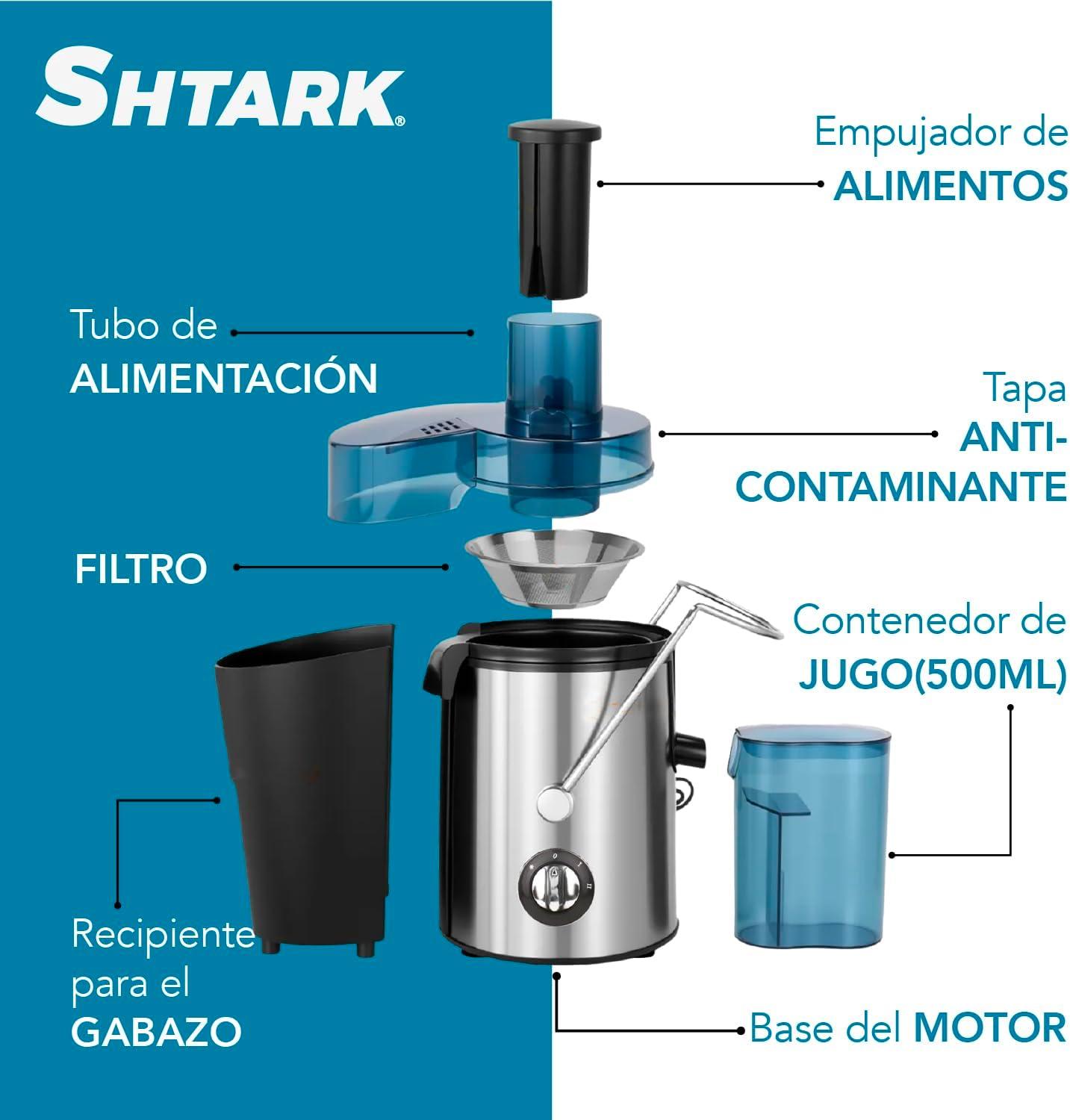 Extractor de Jugos Centrífugo Shtark SHTEJ500 1000 W Boca Ancha 65 mm 500 ml — imagen 3