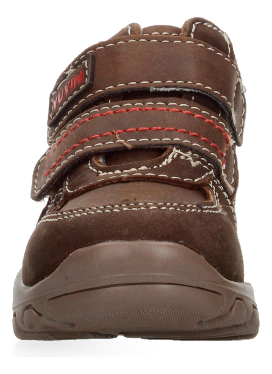 Bota Yuyin Cafe Con Ajuste De Velcro Doble Para Niño — imagen 7