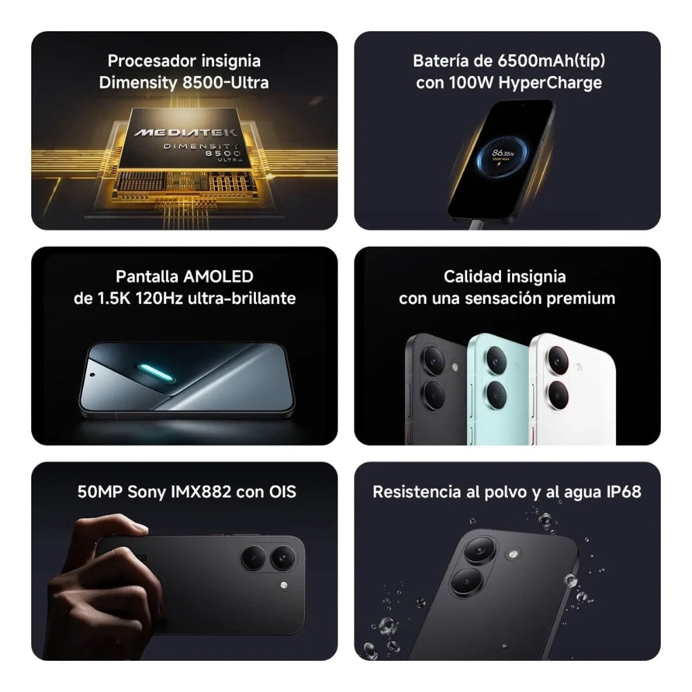 Celular Poco X8 Pro 8+512GB - Negro — imagen 3