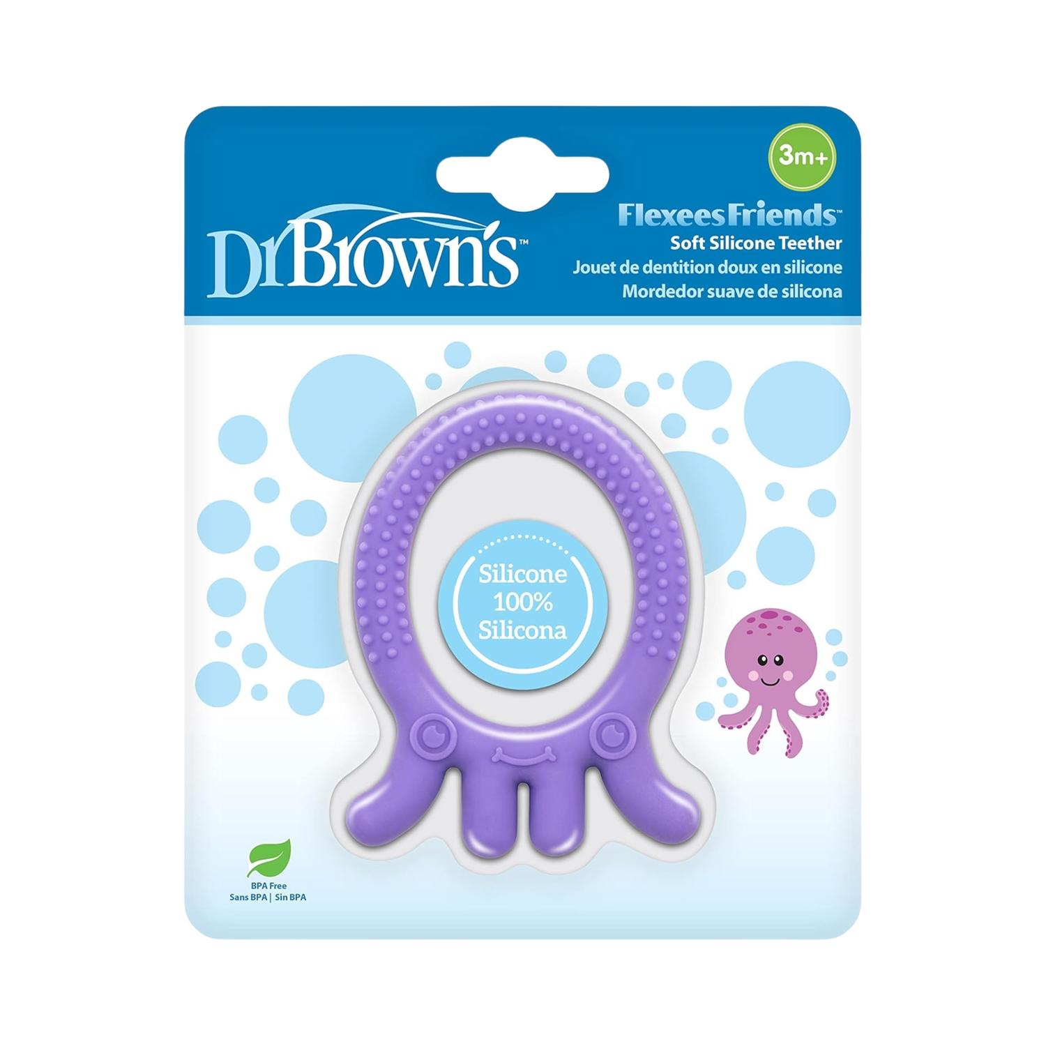 Mordedera Flexees Friends Silicona Para Bebe Dr Brown´s 3m+ Pulpo — imagen 2