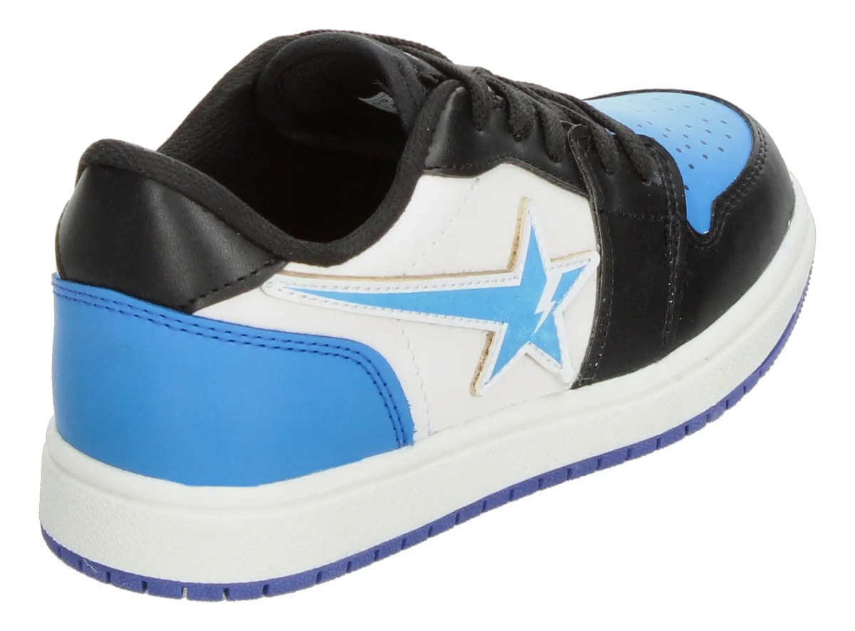 Tenis Vavito Niño Casual Diseño Estrella Ligero Cintas Ajustables Azul, Negro Infantil T18-21 — imagen 12