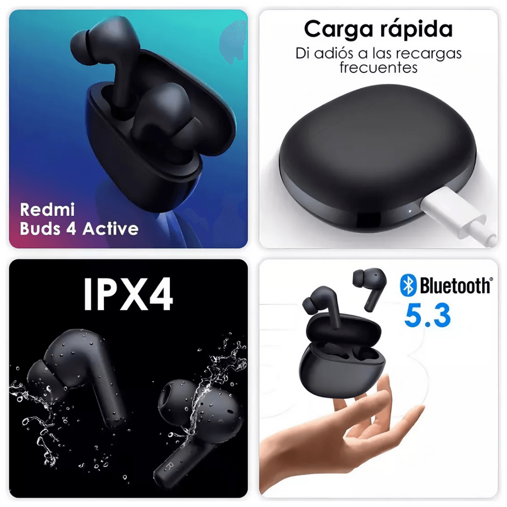 Smartwatch Filwans Gts Mini (dorado) + Audífonos Redmi Buds 4 Active — imagen 7