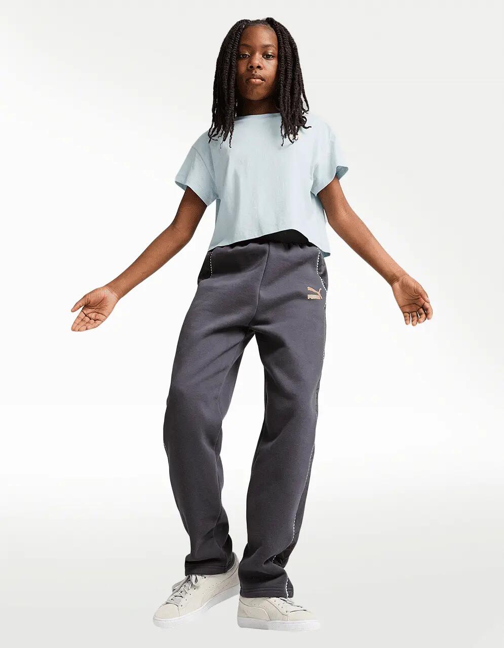 Pants Puma Off Side Gris - Niña — imagen 4