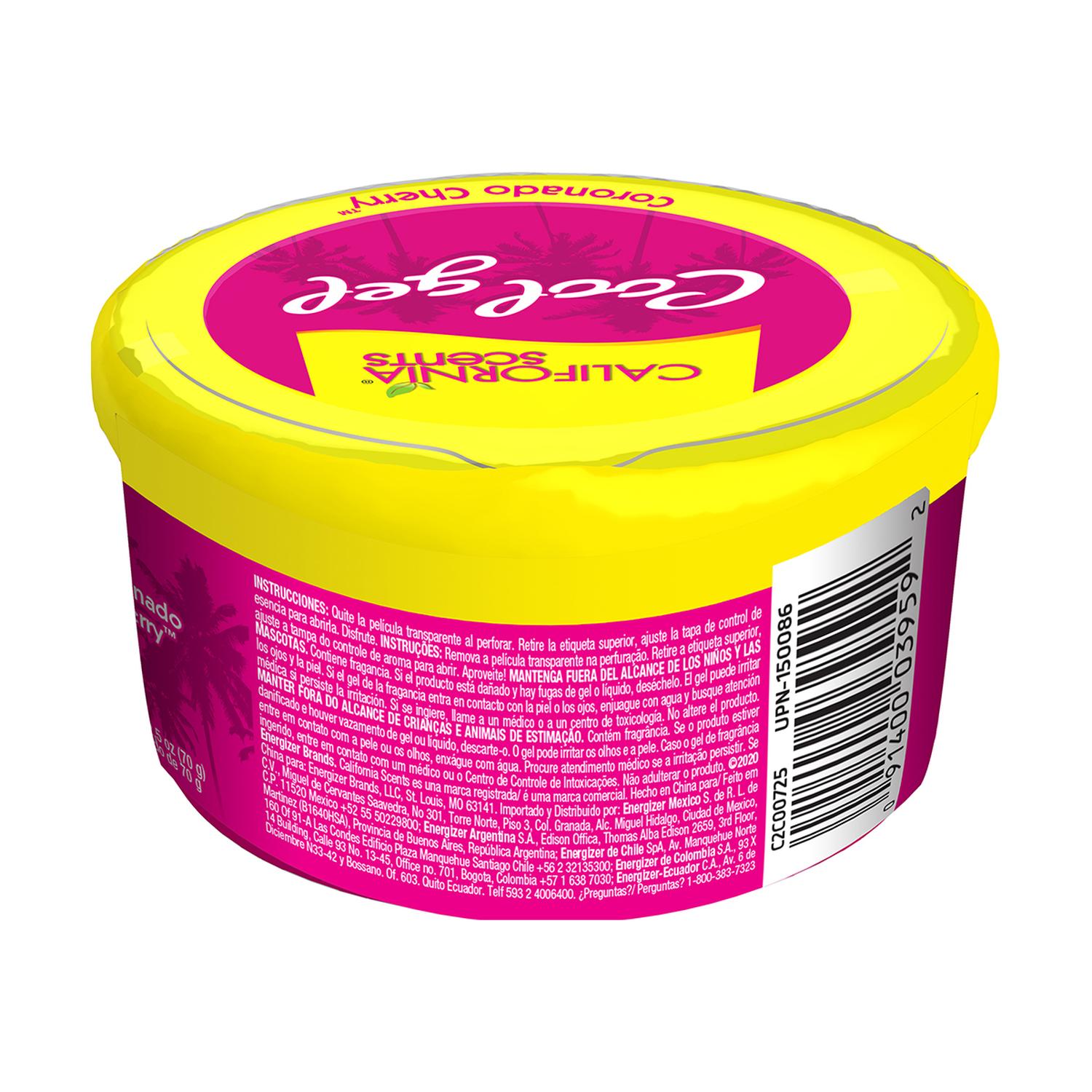 Aromatizante Gel California Scents 2.5oz Aroma Cherry Lata — imagen 2
