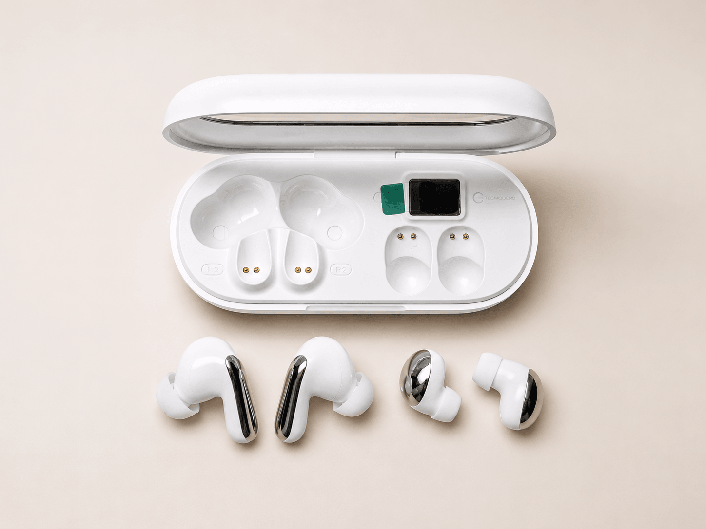 Audífonos 2 en 1 HH More T55 Pro & Mini TWS Inalámbricos Bluetooth con Control Táctil — imagen 6