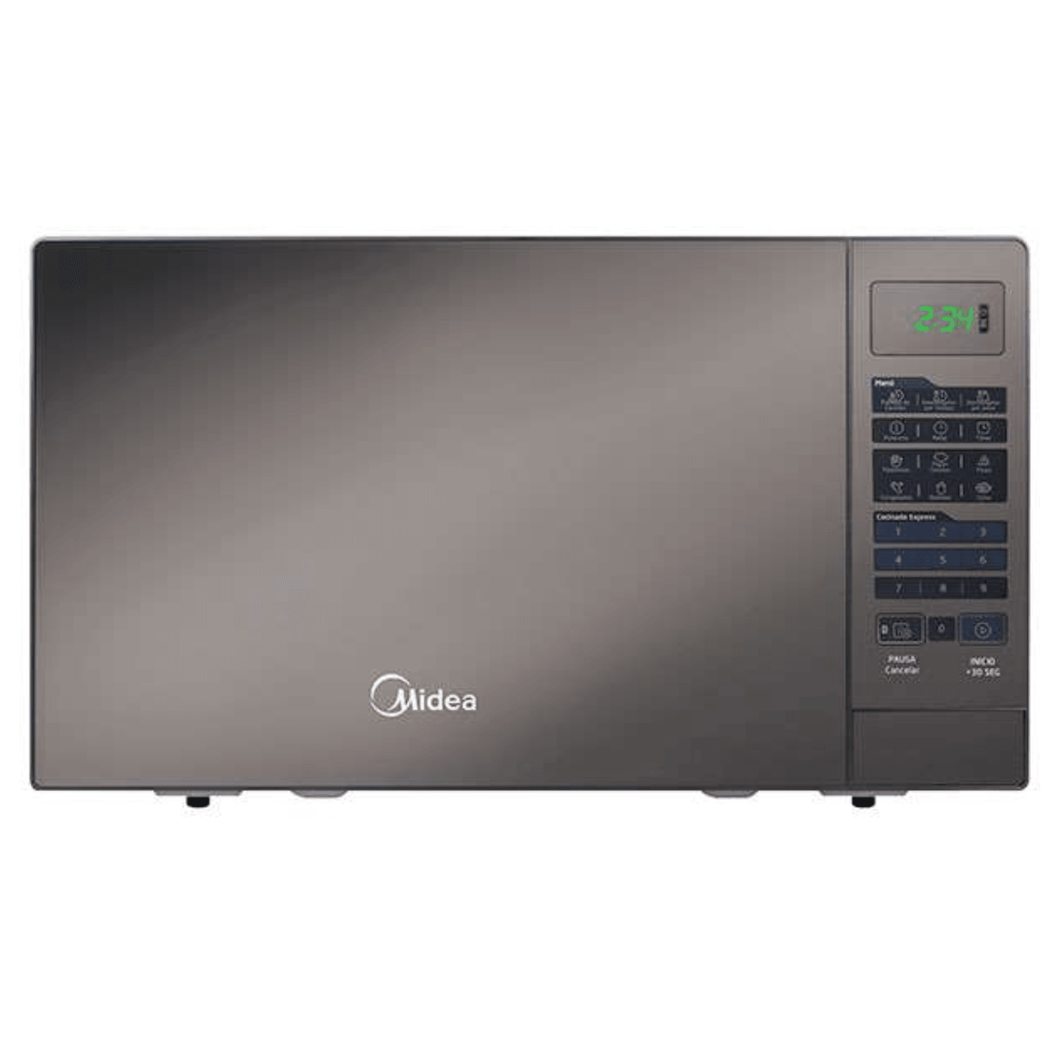 Microondas Midea Gourmet 0.7 Pies 1050W Espejo Gris — imagen 1