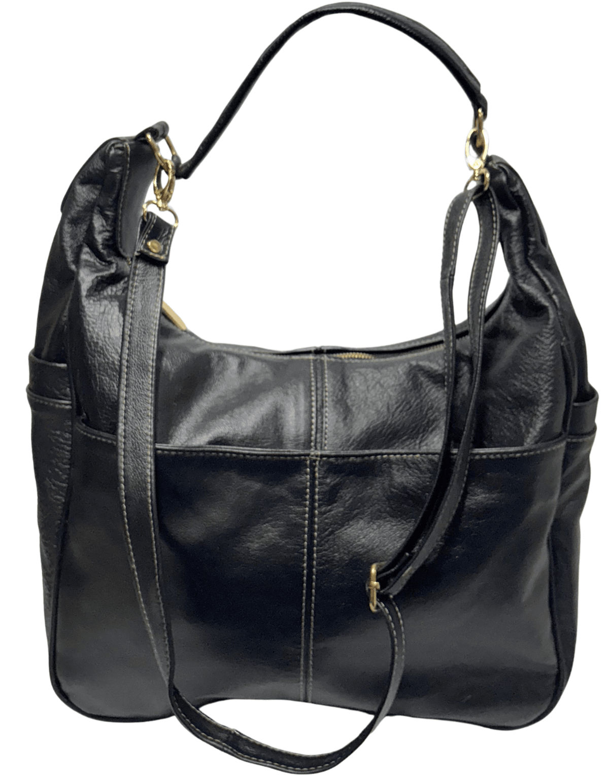 Bolsa Negra De Hombro Para Dama Casual Piel Legitima Original Jf 83 — imagen 16
