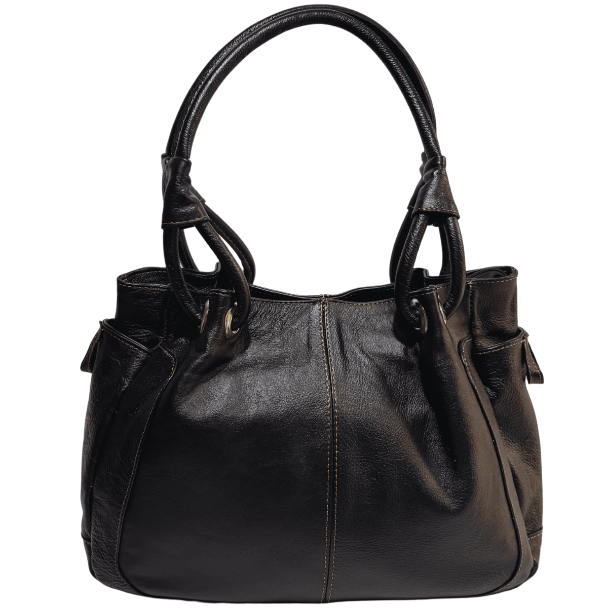 Bolsa De Piel Cuero Genuino Para Mujer Tendencia De Moda Ale — imagen 5