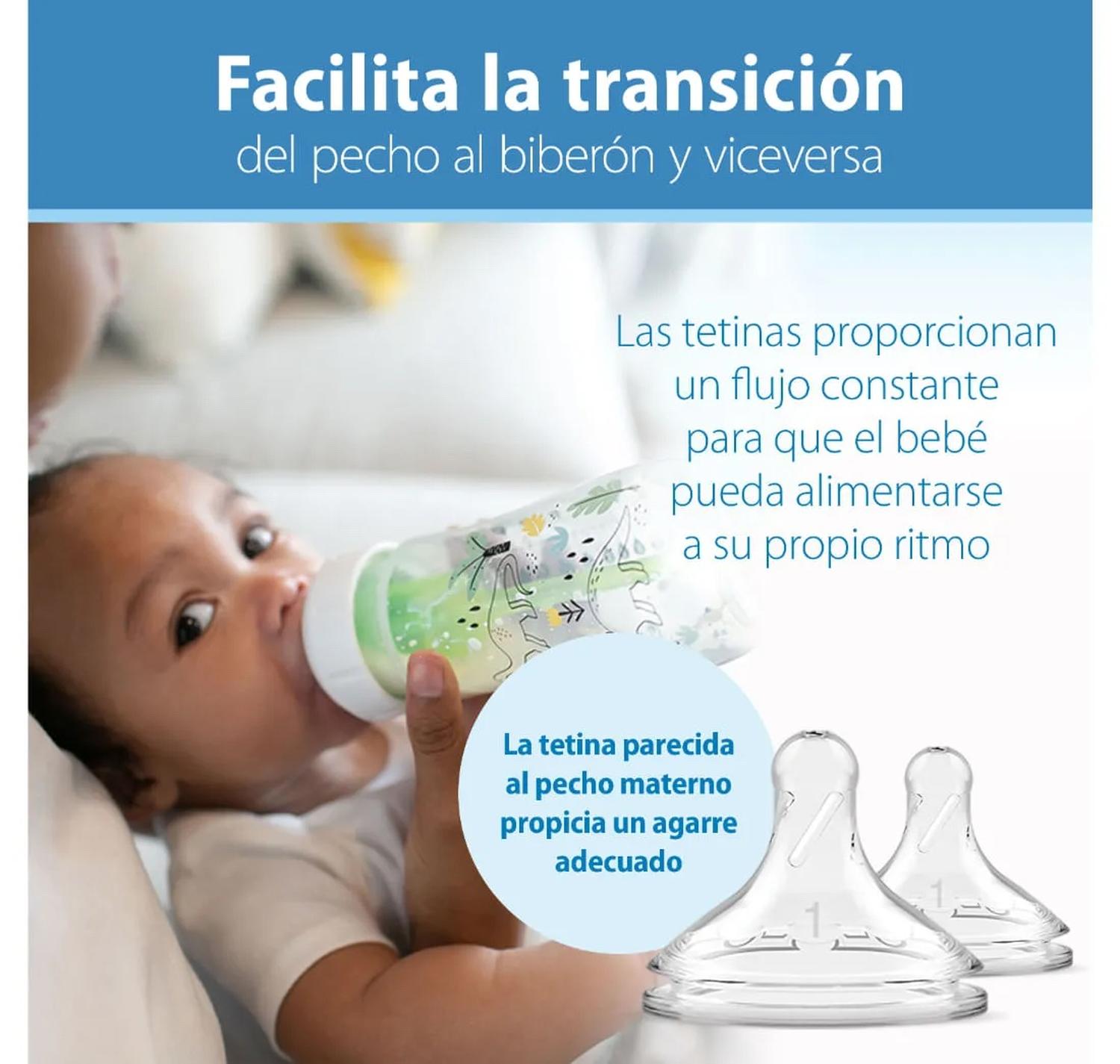 Biberón Dr Brown Boca Ancha 9oz/270ml Decorado Dinosaurio Anticólicos 0m+ Transparente — imagen 6