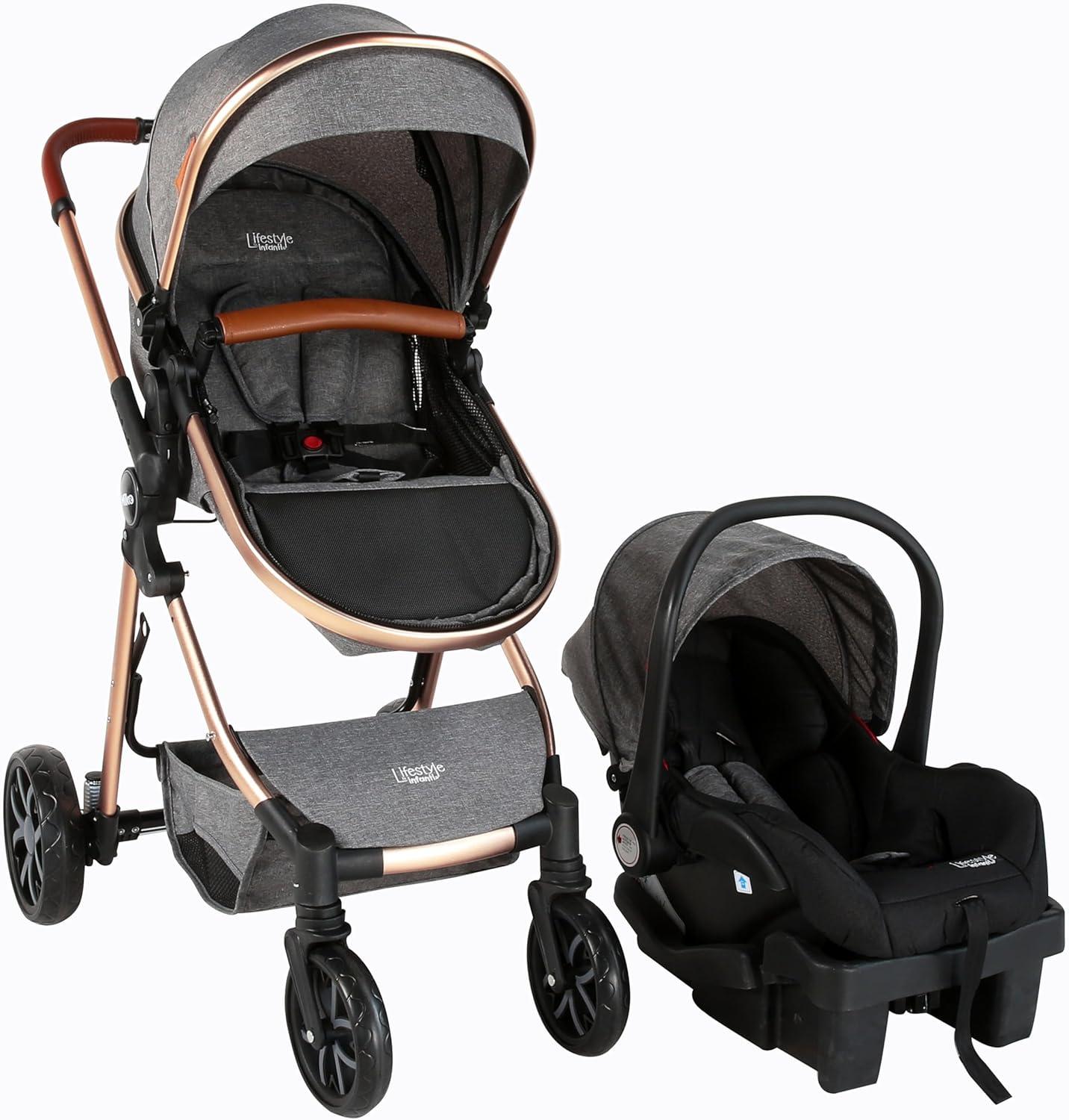 Carriola Multiusos Portabebé Mike Gris Infanti Reclinable — imagen 1