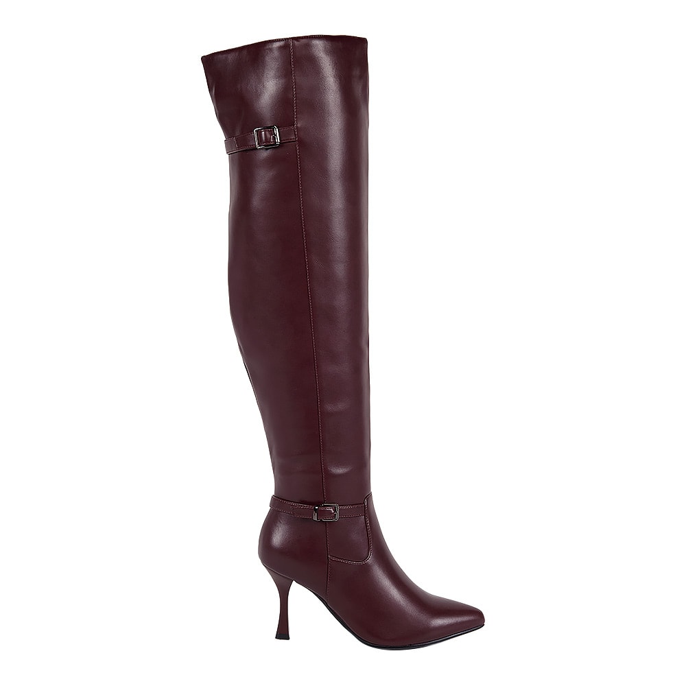 BOTA DAMA YAELI FASHION VESTIR HEBILLA TUBO ALTO 8Cm 1313098 — imagen 7