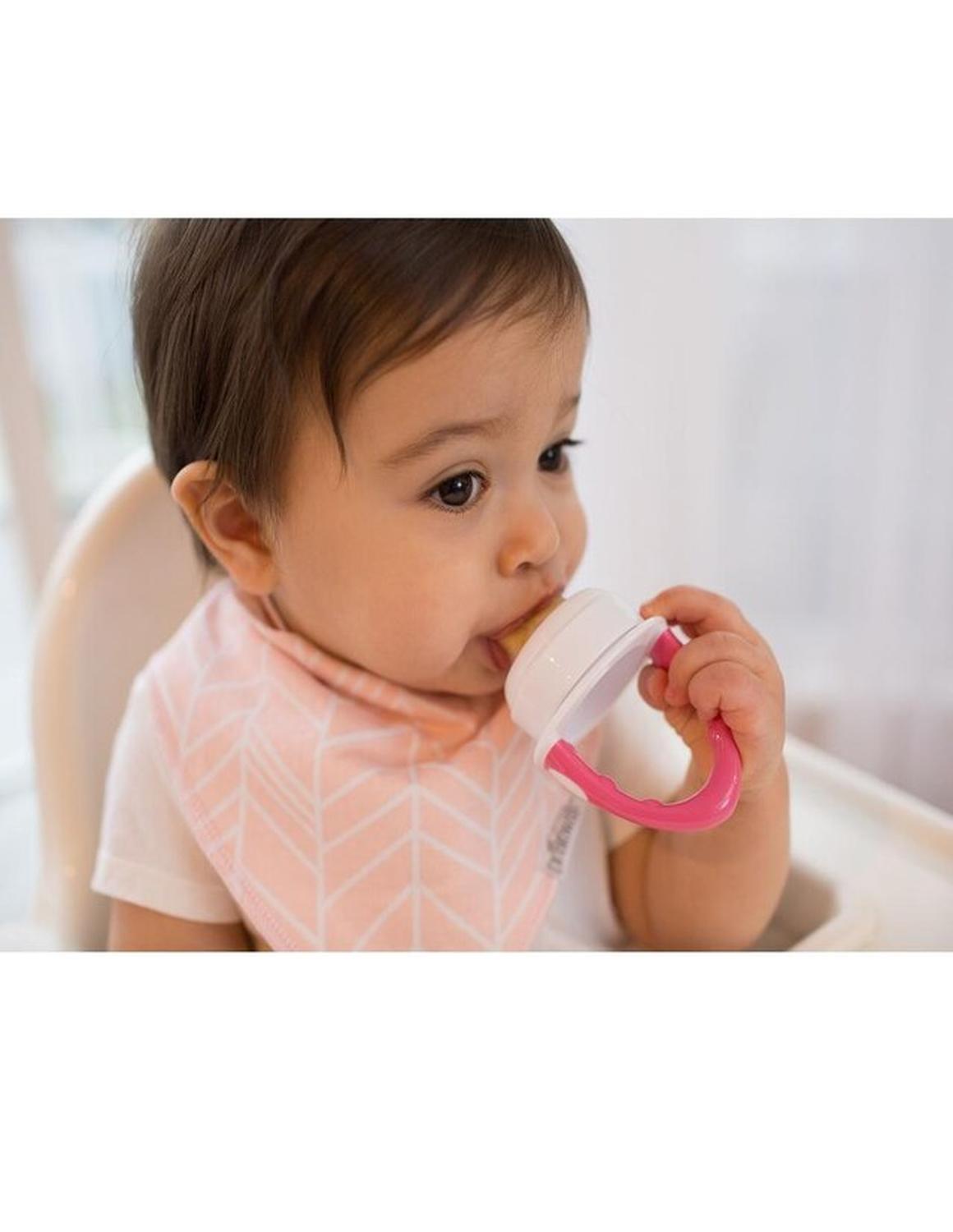 Chupon Alimentador De Silicona Dr Browns Fresh Firsts 4m+ Color Rosa — imagen 6
