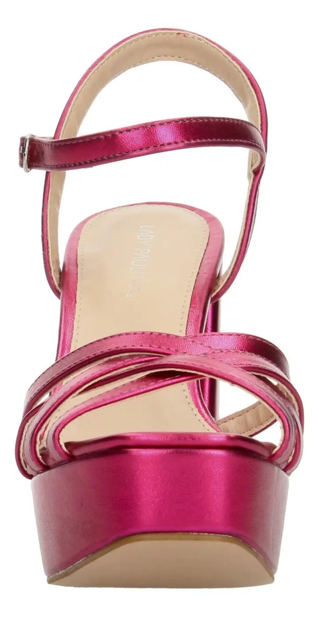 Sandalias Paulina Fiesta Dama Tacón Rosa Mujer — imagen 15