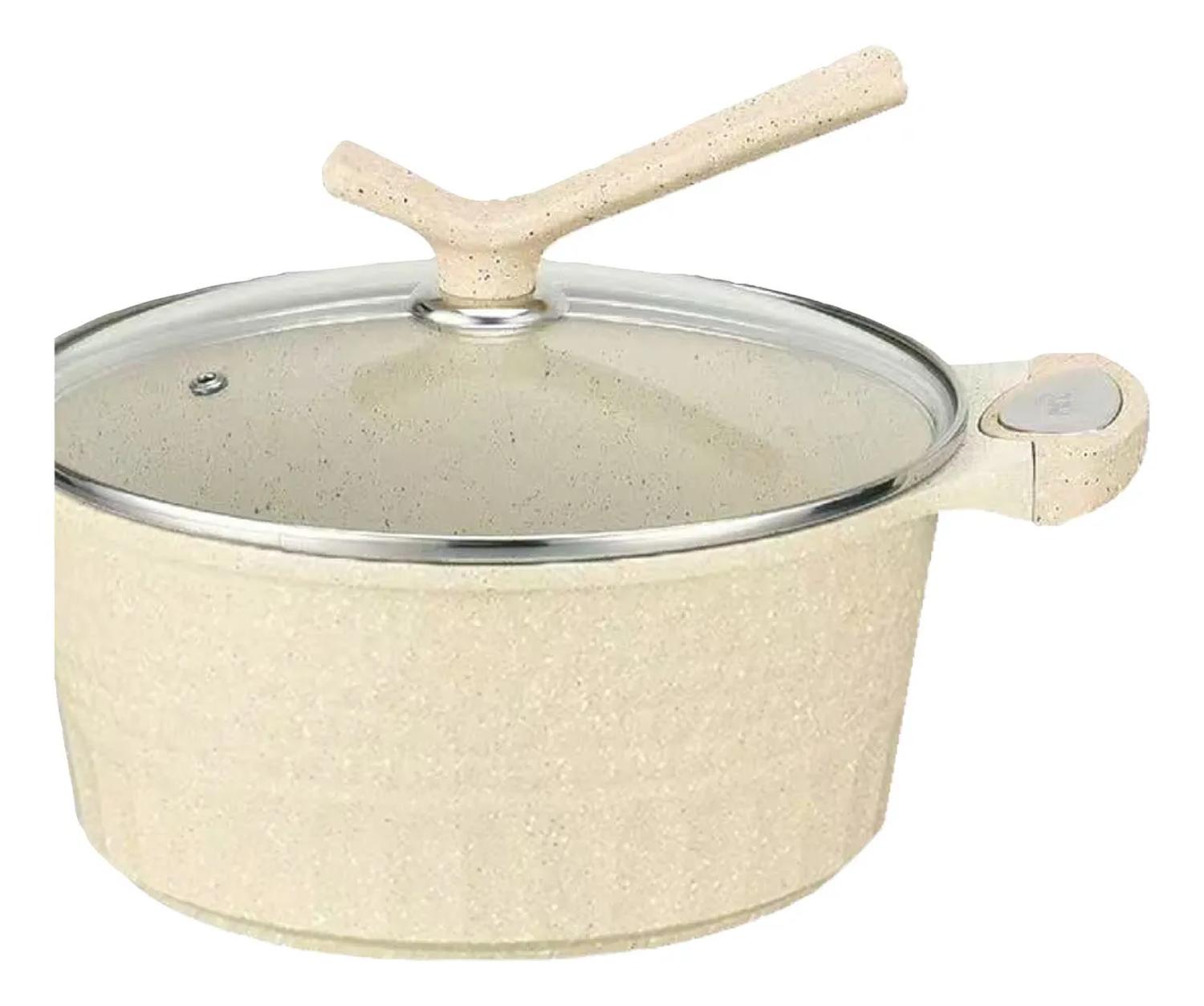 Batería de Cocina Mármol Granito 12 Pzas con Tapas y Sartenes — imagen 5