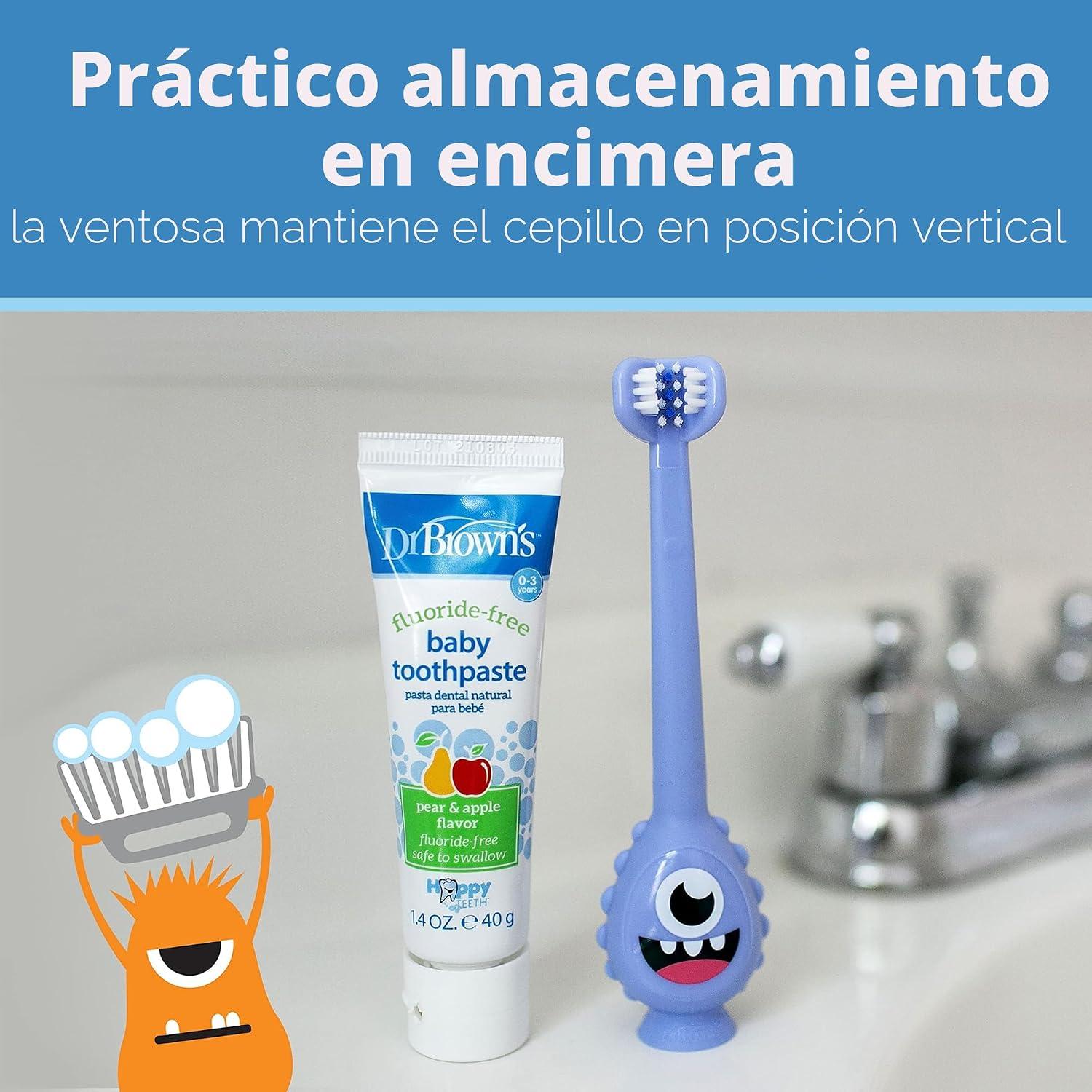 Cepillo de Dientes para Bebé Dr. Brown's ToothScrubber Monstruo Morado 1-4 Años — imagen 9