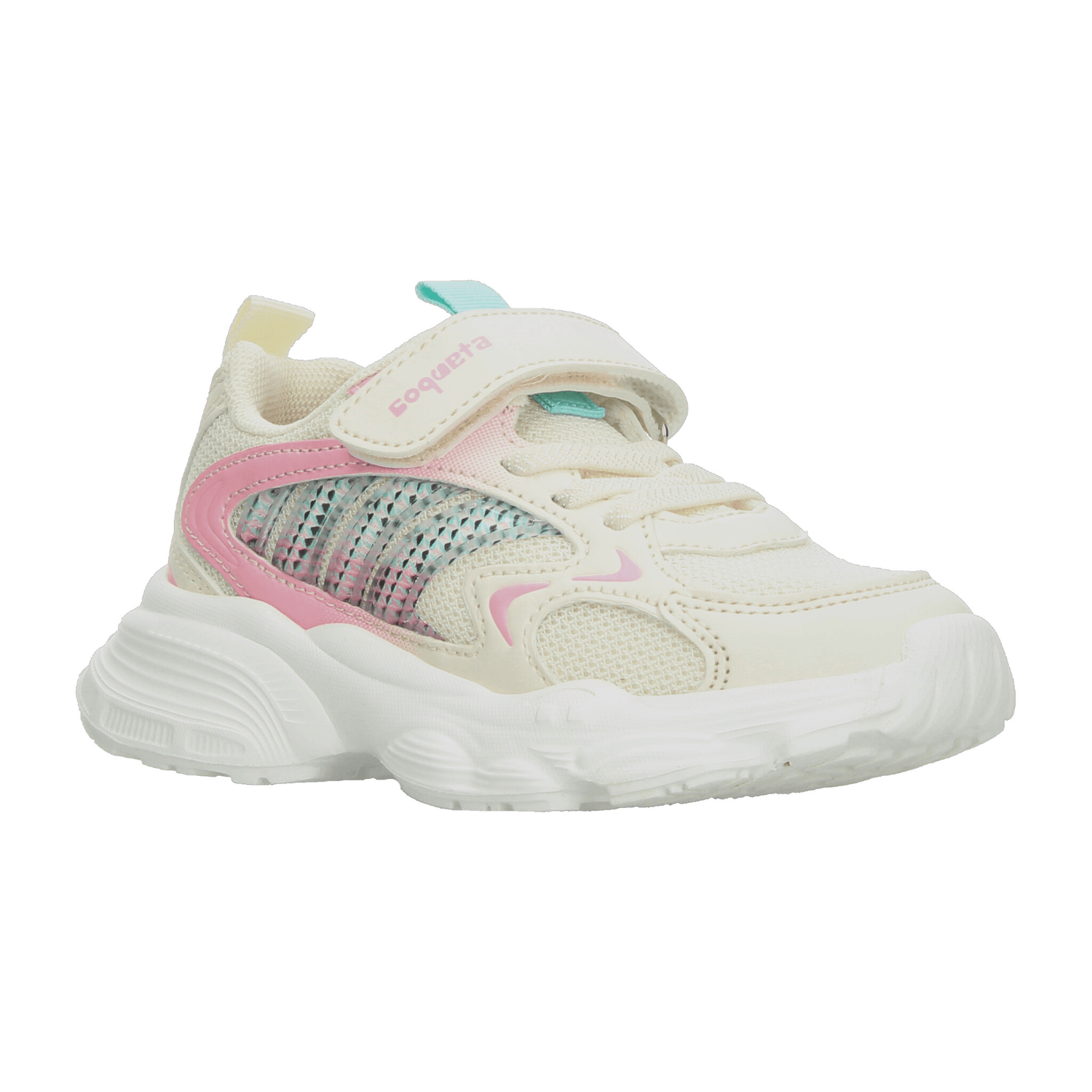 Tenis Coqueta Niña Casual Cómodo Cremita Infantil T18-26 — imagen 2