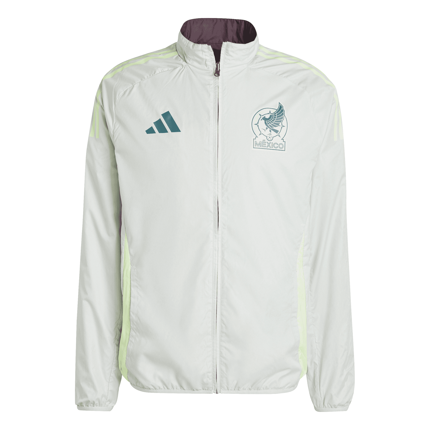 Chamarra Adidas Blanco Guinda Deportivo Unisex — image 5