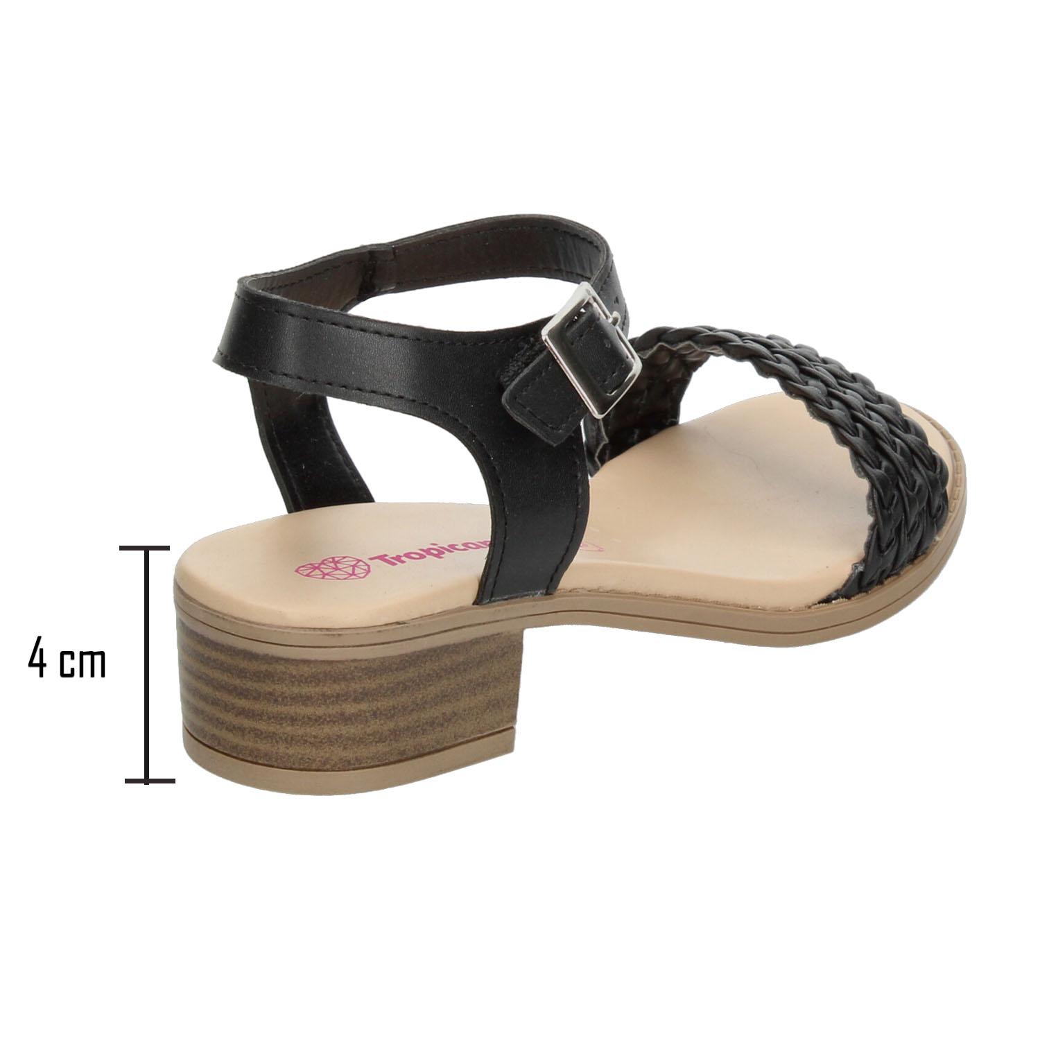 Sandalia Tropicana Niña Casual Hebilla Negro Infantil T22-26 — imagen 3