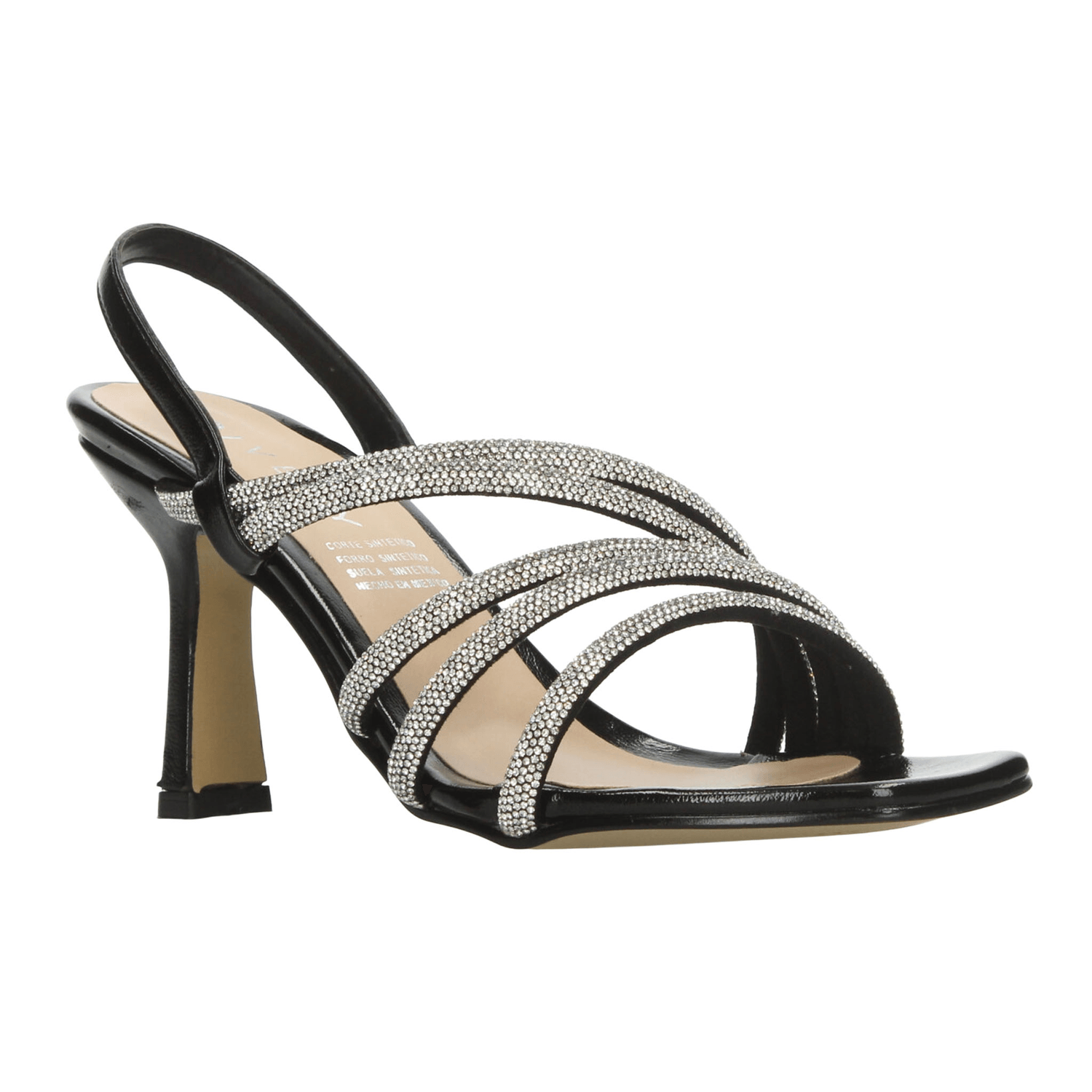 Zapatilla Rivedy Dama Fiesta Negro Plateado Mujer — imagen 2