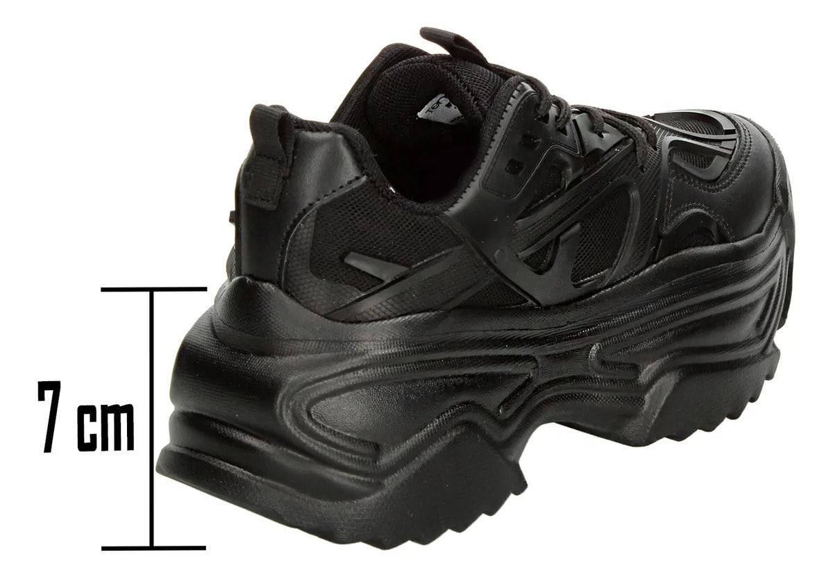 Tenis Ten Colours Dama Casual Plataforma Negro Mujer — imagen 12
