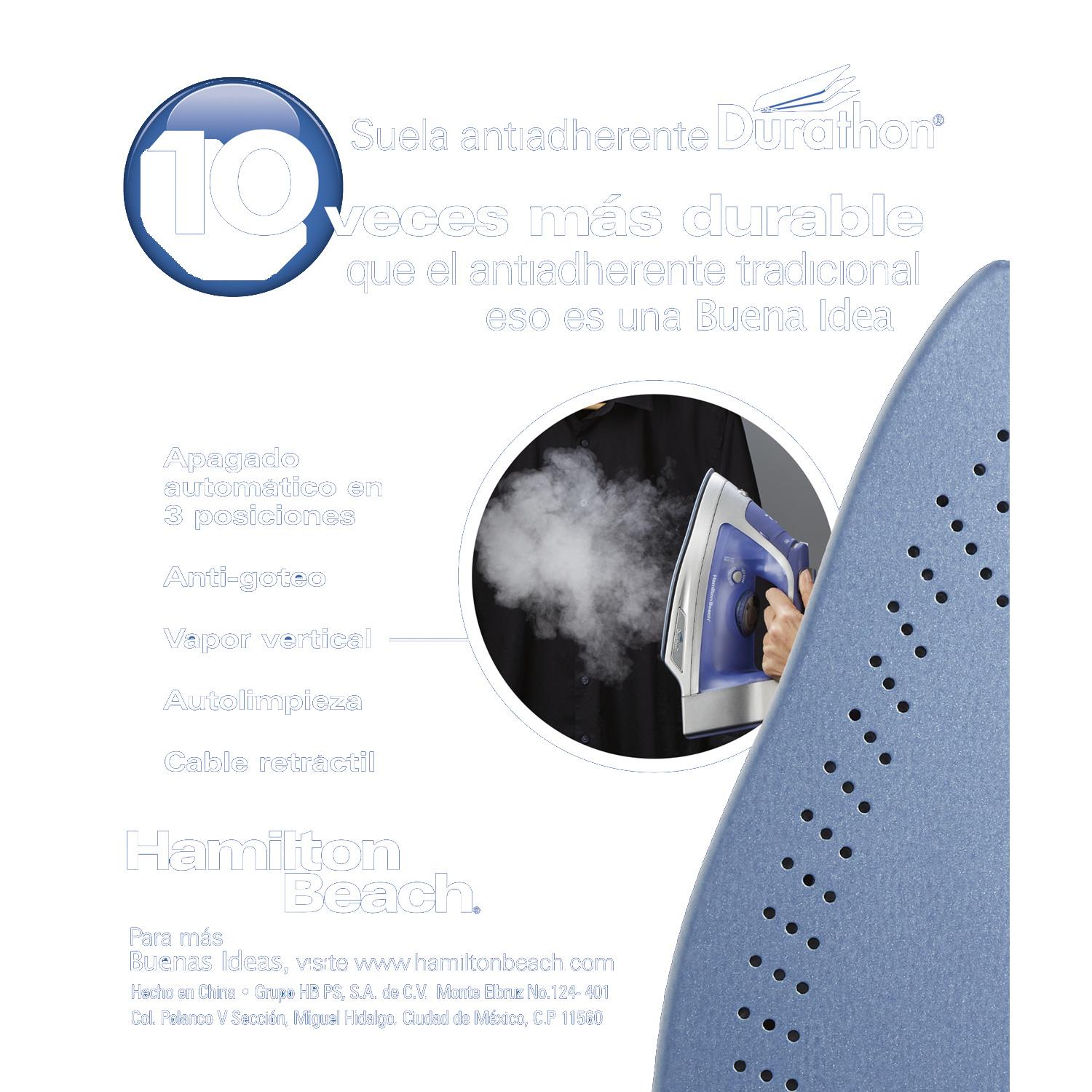 Plancha de Vapor Hamilton Beach 19803 1500 W Azul — imagen 7