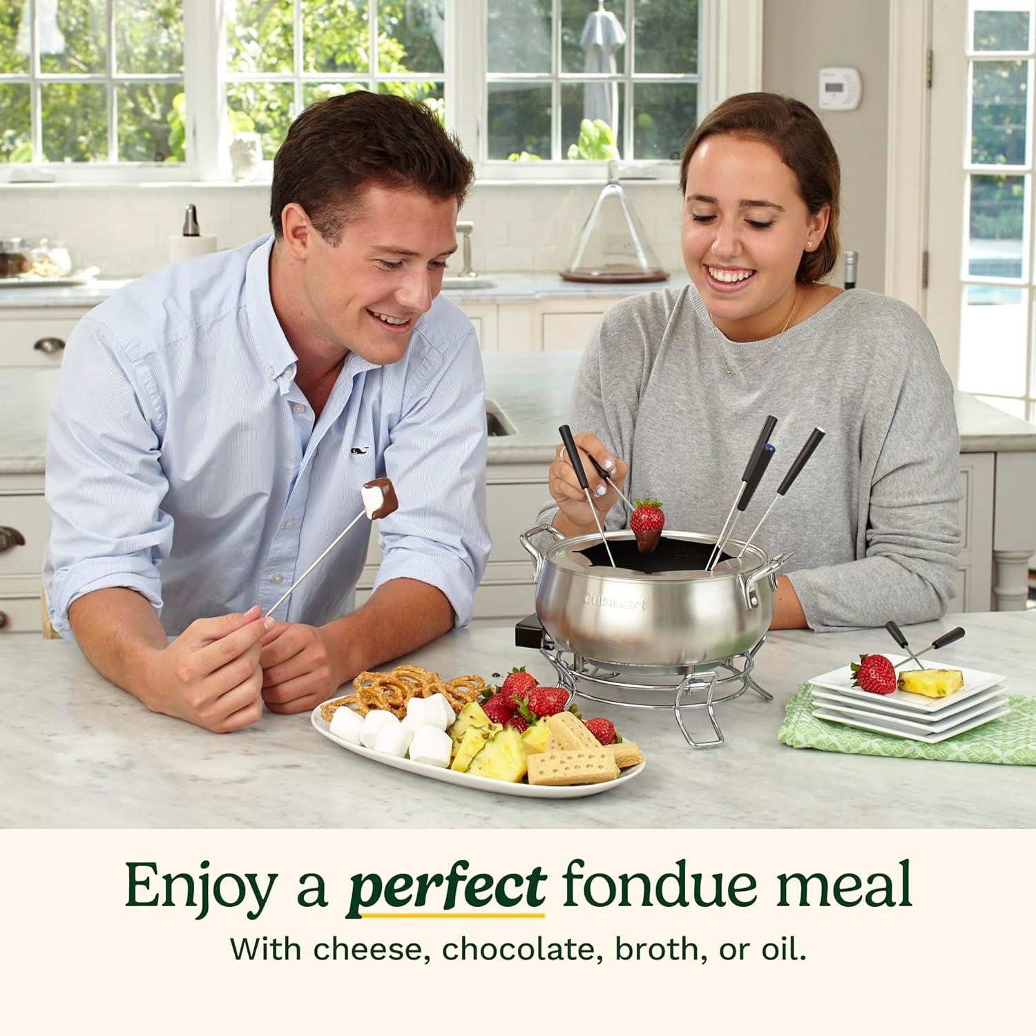 FONDUE ELECTRICO CUISINART CFO-3SS 2.8L 8 TEMP QUESO CHOCOLA — imagen 4