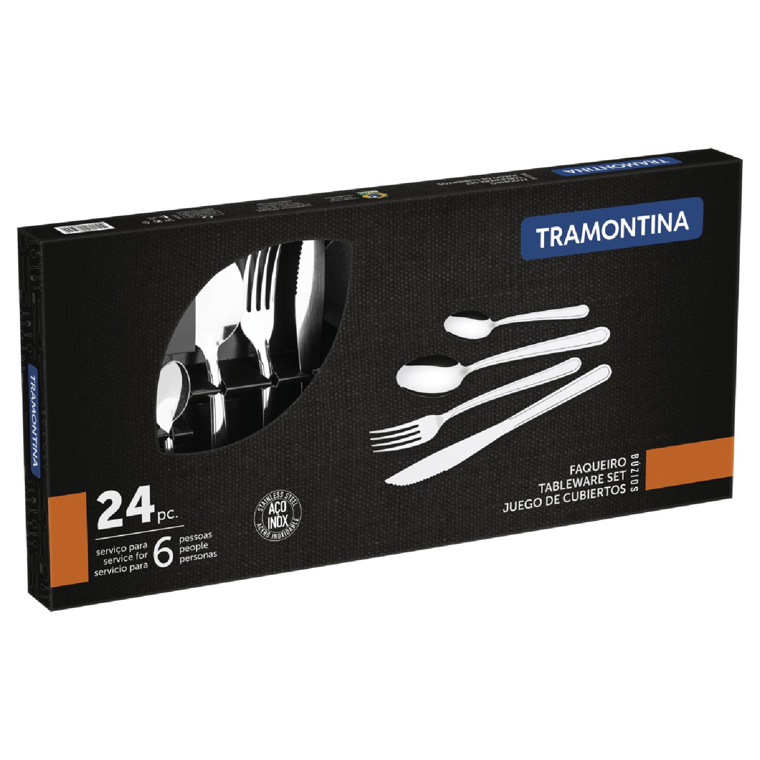 Juego De Cubiertos Buzios 24 Piezas Acero Inox Tramontina — imagen 4