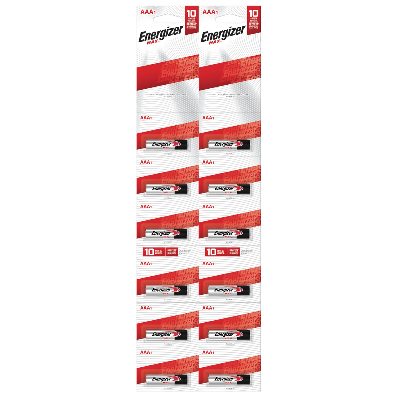 Pila Energizer Max Aaa Alcalina Tira 12 Unidades — imagen 1