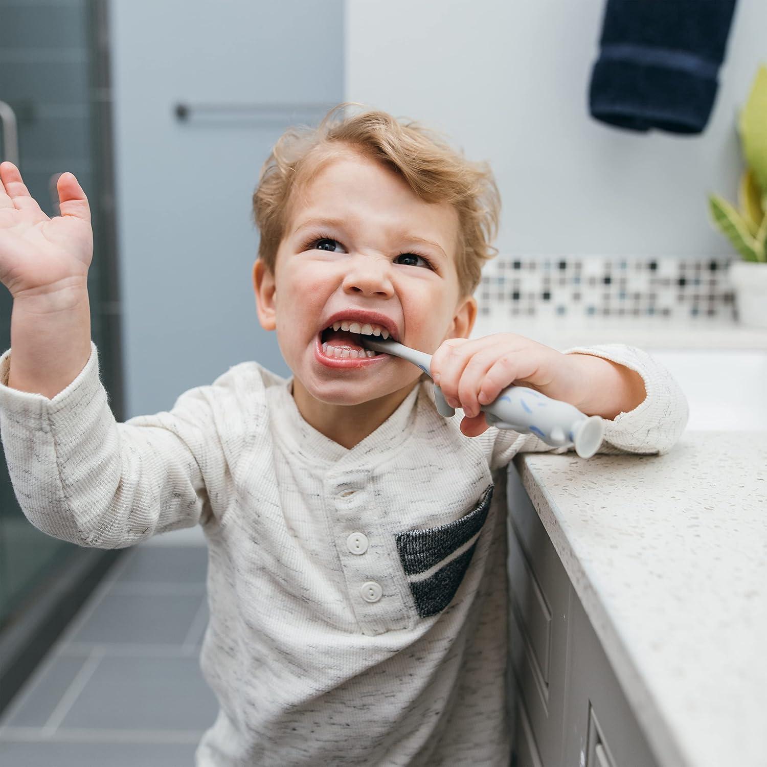 Cepillo de Dientes para Bebé Dr. Brown's Nutria Gris Sin BPA 1-4 Años — imagen 7