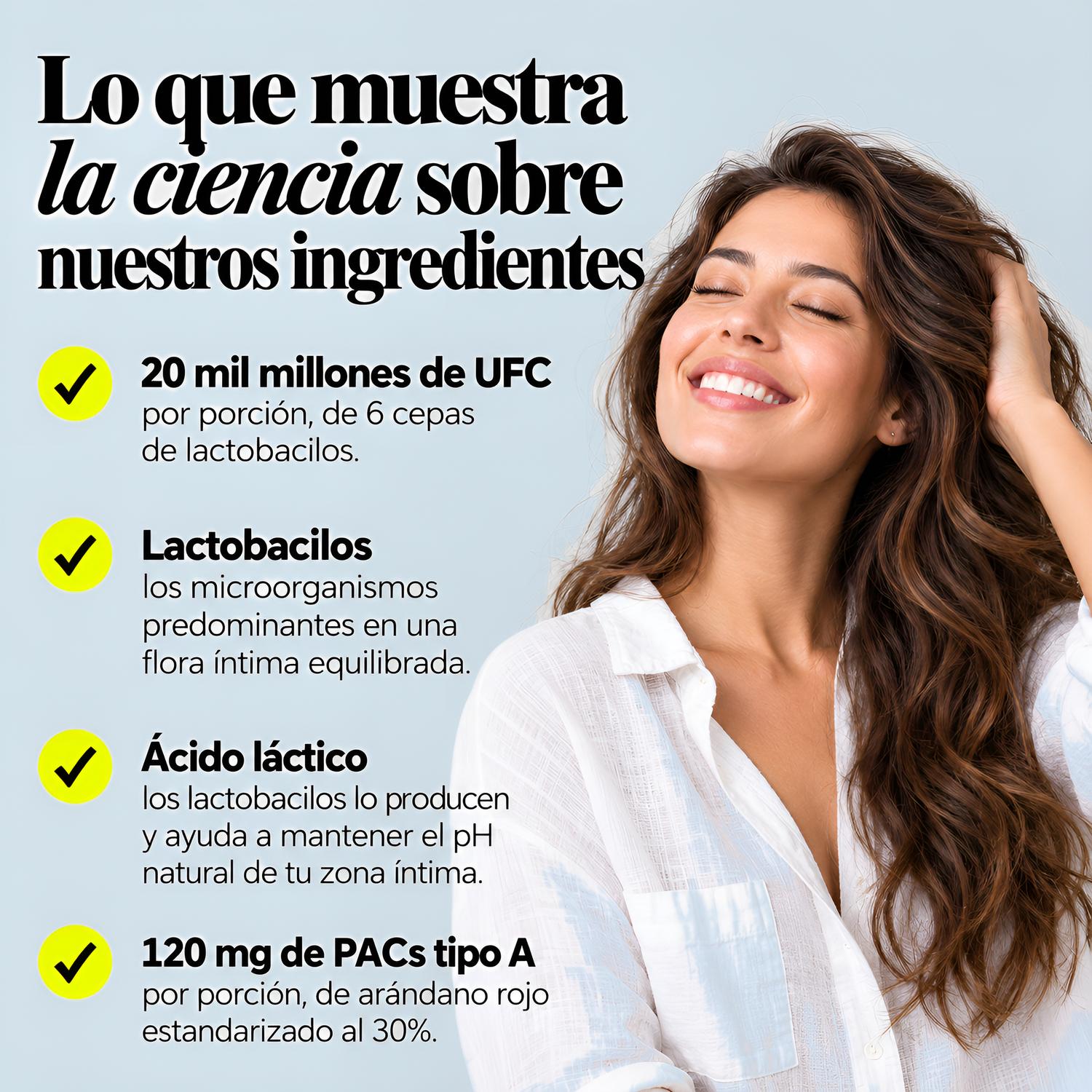Healthy Me Intimate Care: Probióticos Vaginales con 6 Cepas, D-Manosa, Arándano y XOS, 60 Cápsulas — imagen 5