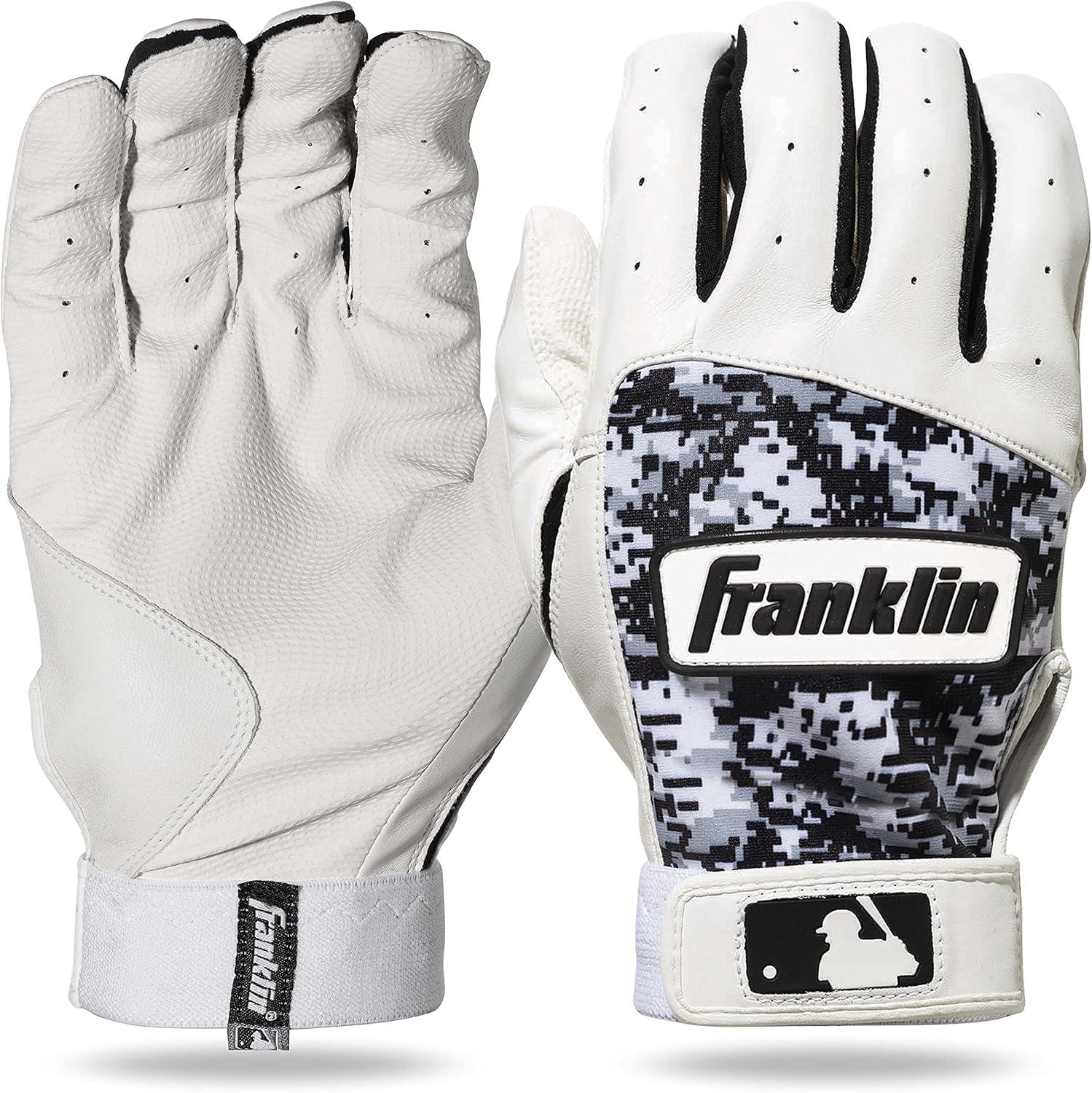 Guanteletas de Beisbol Franklin Digitek Talla L Negro Blanco — imagen 1
