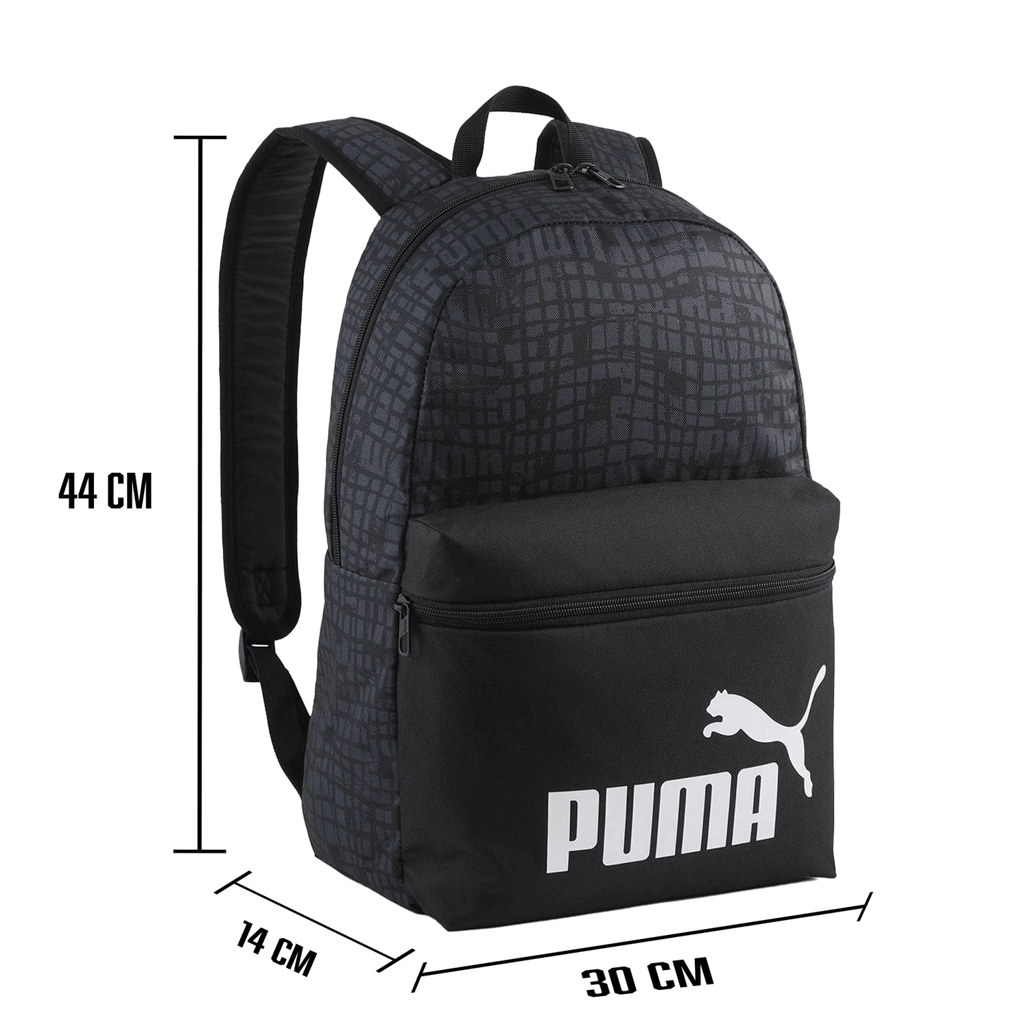 Mochila Puma Phase Hombre Negro Escolar Bolsillo lateral Caballero 20L — imagen 6