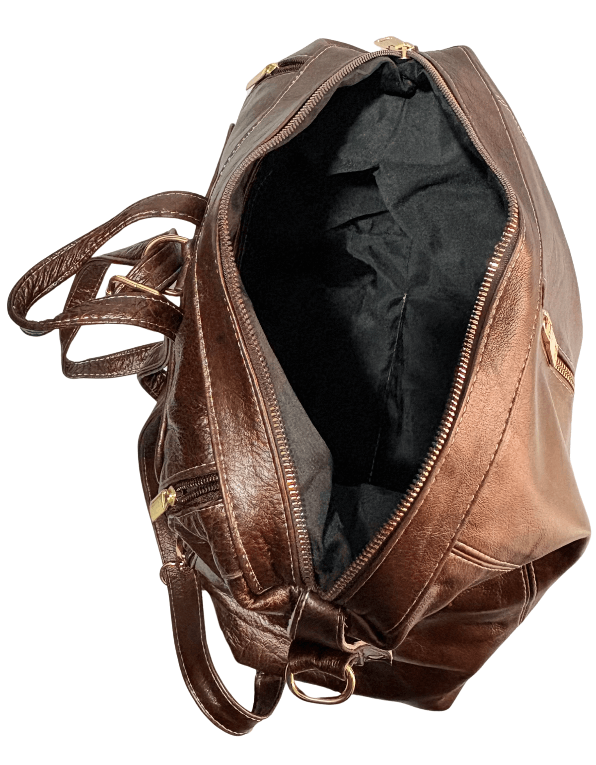 Mochila De Piel Legitima 100% Original 3 En 1 Juvenil Convertible Jf1 — imagen 11