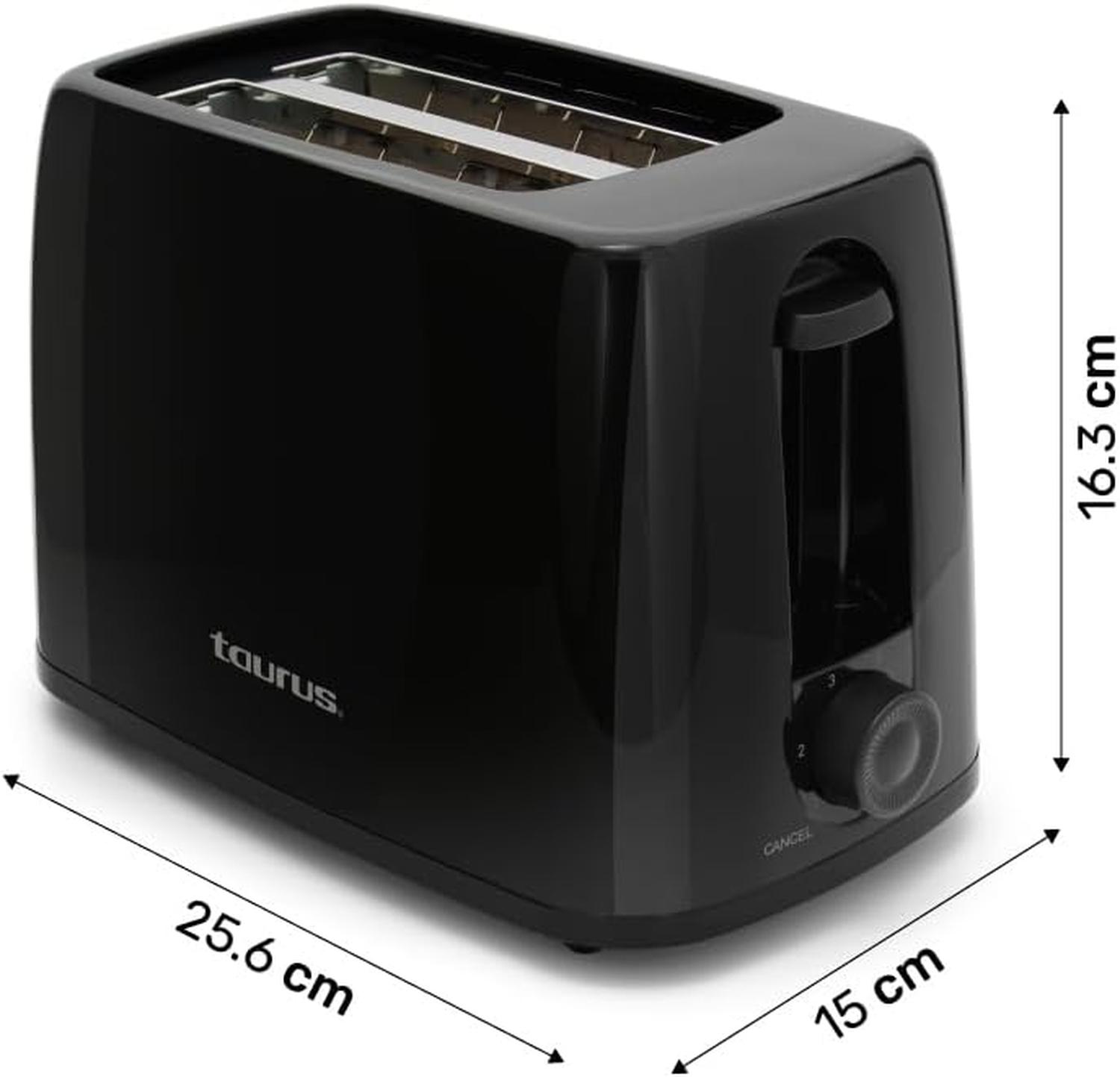 TOSTADOR TAURUS LUCERNA 6 AJUSTES DE TEMPERATURA NEGRO — imagen 7