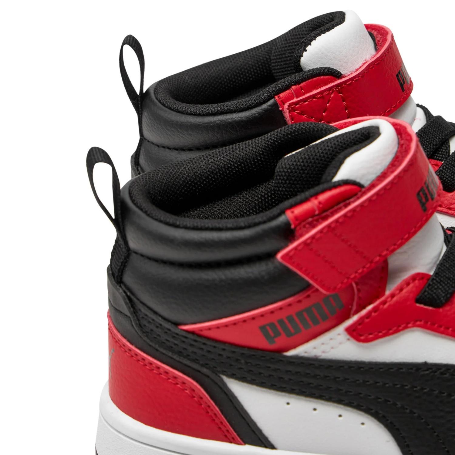 Tenis Puma Rebound V6 MID PS para Niños 17 A 21.5. 393832-03 — imagen 4