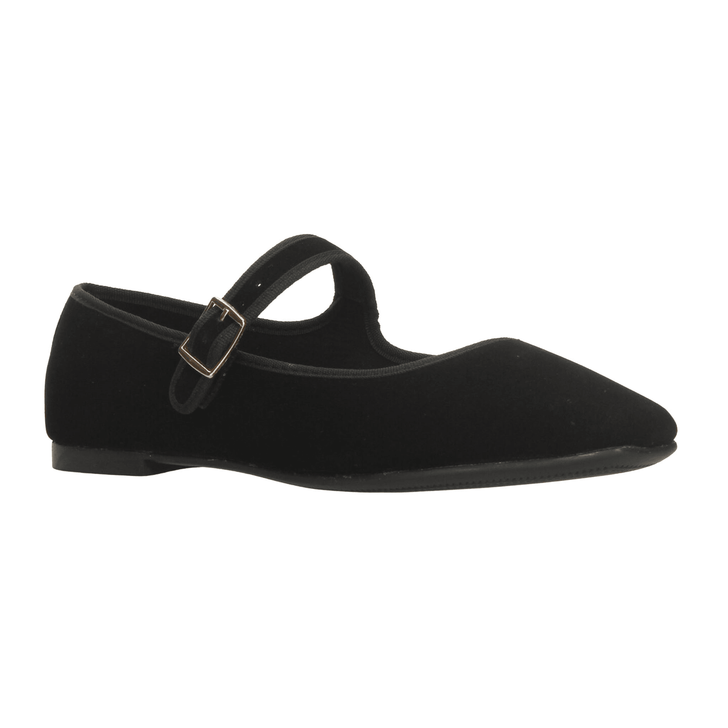 Flats Paulina Mary Jane Dama Negro Casual Gamuza Mujer — imagen 3