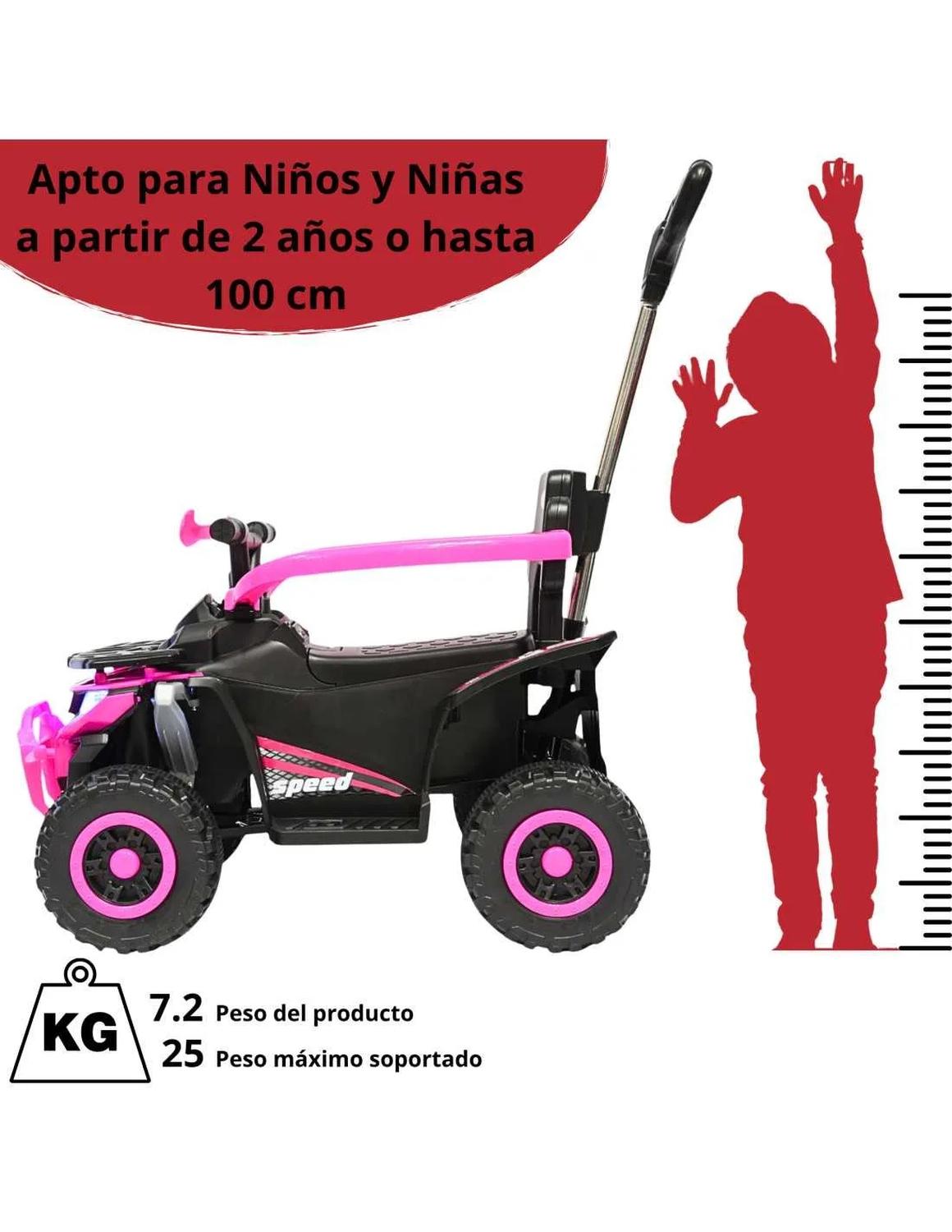 Montable Eléctrico Urban Kids LX para Niña con Bastón Dirigible y Luces Rosa 6V — imagen 6