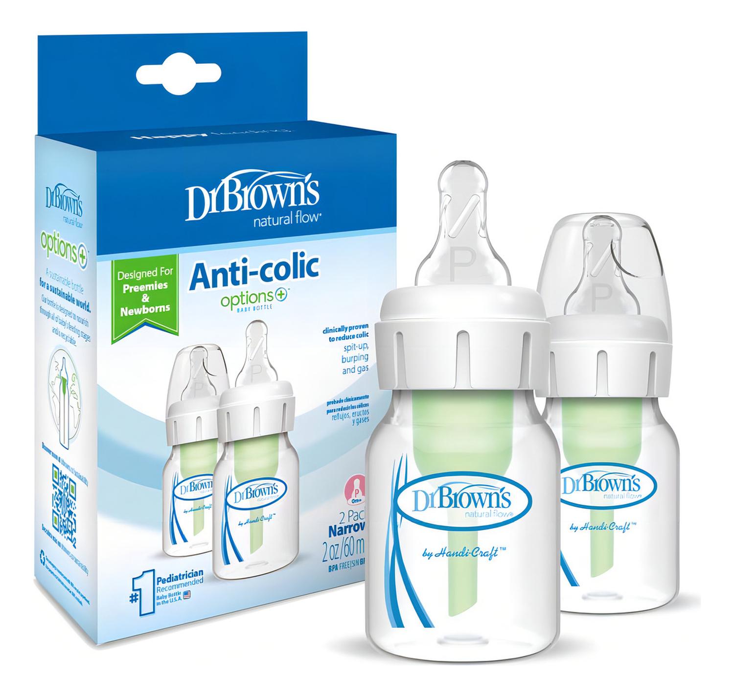 Biberones Para Bebé Prematuro Dr Browns Options+ 60ml/2oz. 0+ 2 Pack — imagen 2