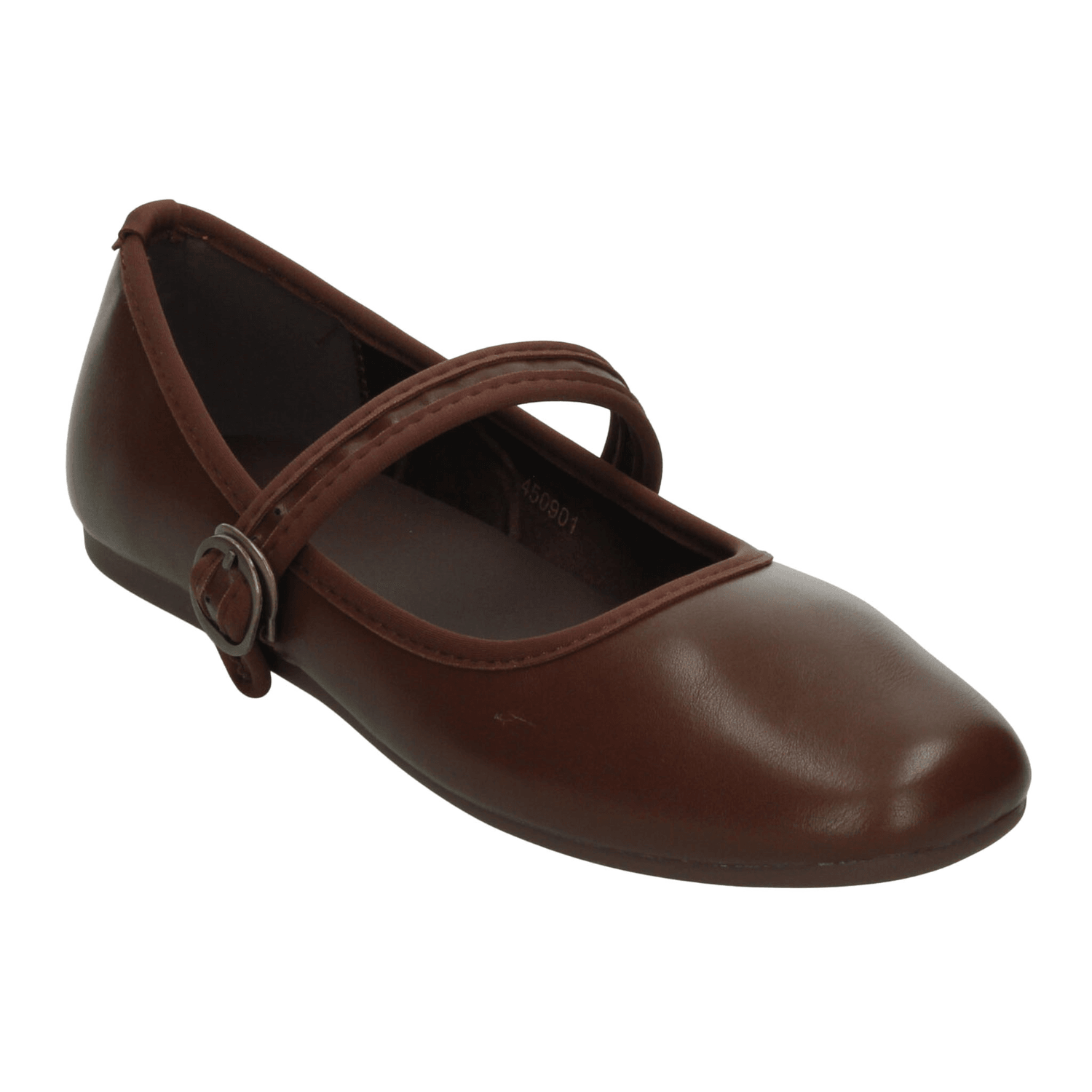 Flat Efe Dama Casual Hebilla Mary Jane Café Mujer — imagen 4