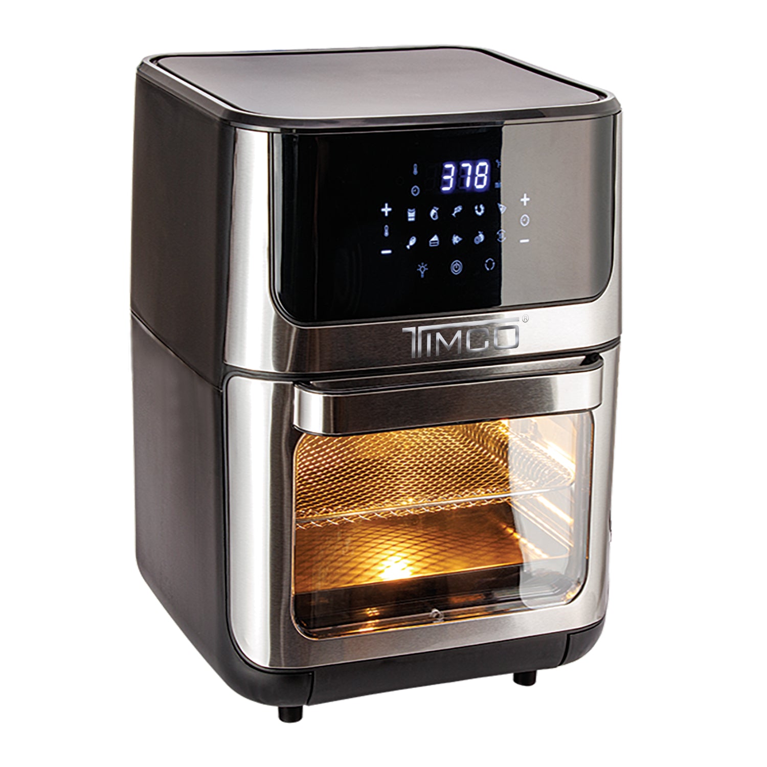 Freidora de Aire Eléctrica con Rotación 12 L Horno Conveccion Multifuncional 10 preajustes Temporizador digital Pantalla táctil Timco AF009 — imagen 6