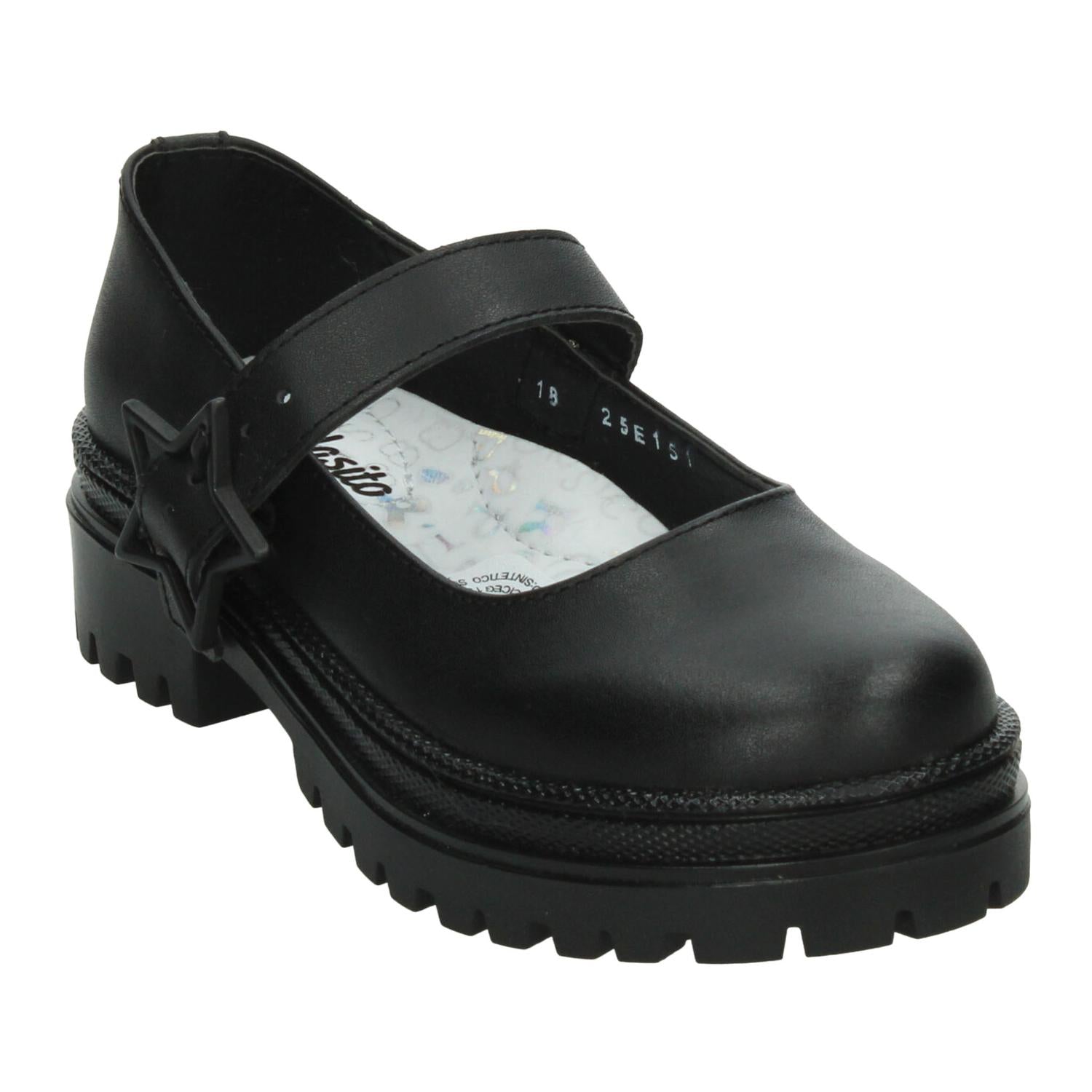 Zapato Escolar Blasito Niña Negro Escolar Infantil T18-22 — imagen 5