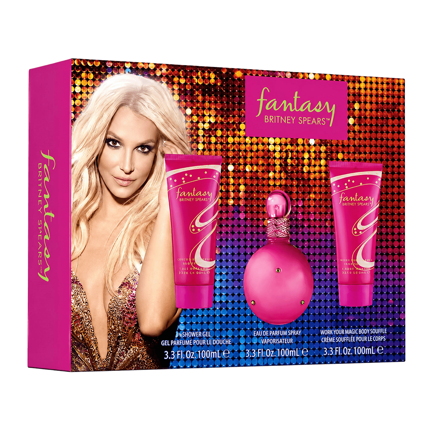Set Fantasy Perfume Britney Spears EDP 3 Pzs Mujer 100ml — imagen 1