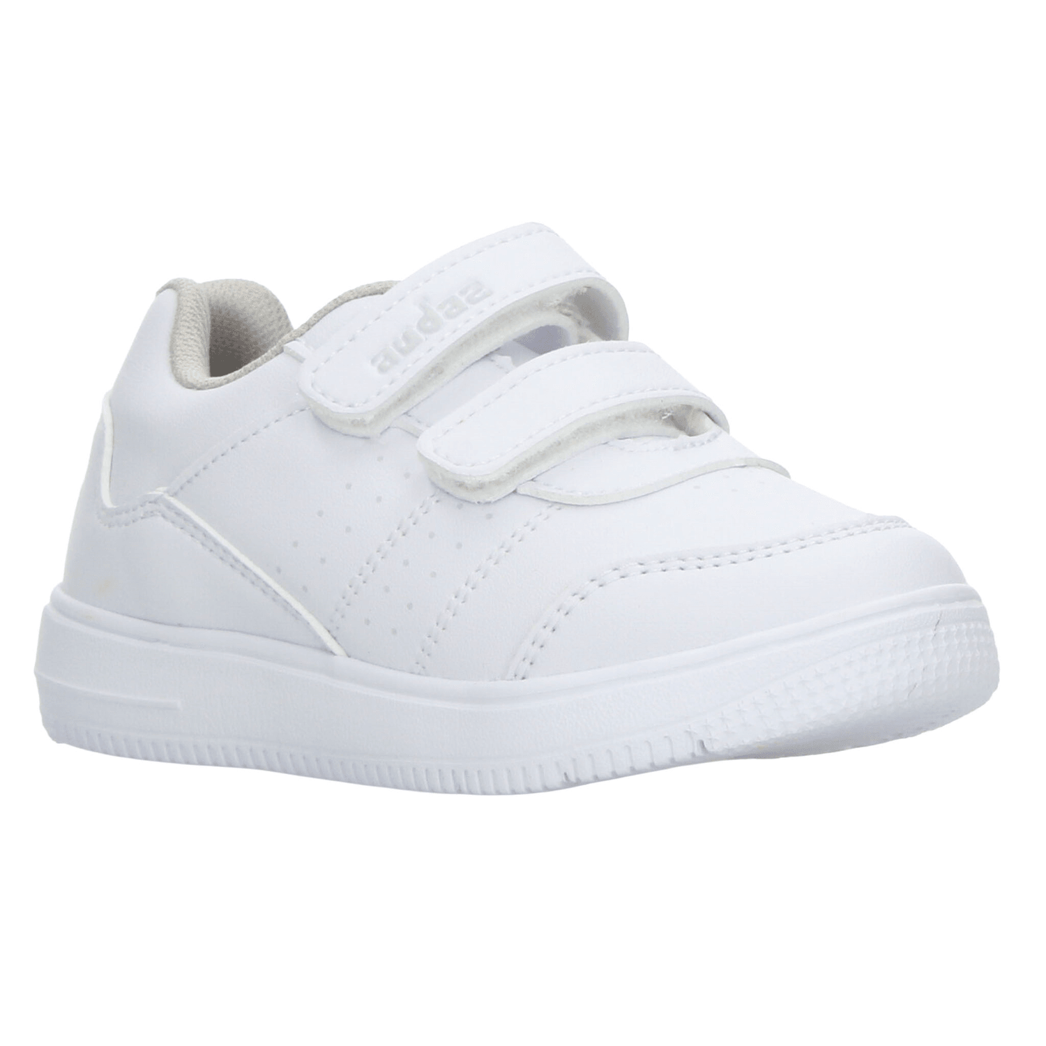 Tenis Coqueta Niño Escolar Cintas Adhesivas Blanco Infantil T17-21 — imagen 2
