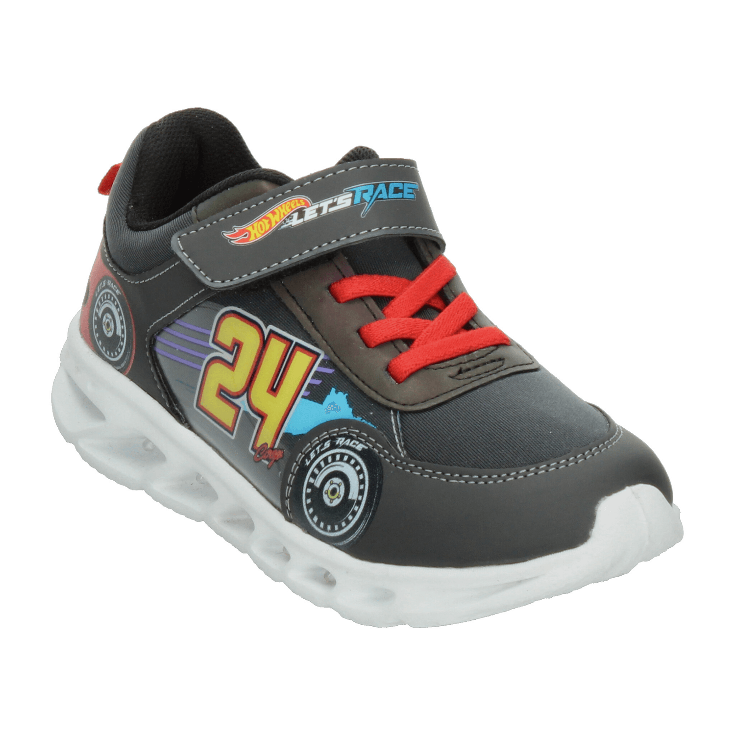 Tenis Niño Bebé Hot Wheels Negro Luz Led Infantil T15-18 — image 5