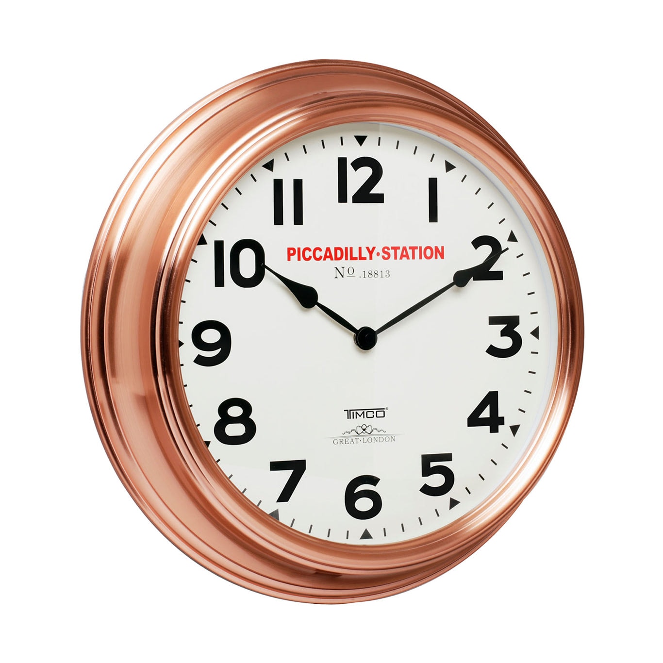 Reloj de Pared Analógico Estilo Retro Marco de Cobre Timco HYW121 — imagen 2