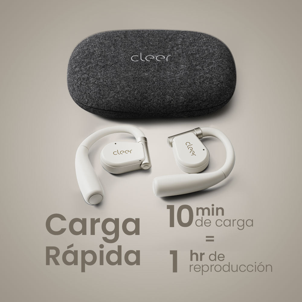 Audifonos Cleer ARC II Music Open-Ear: conexión 5.3, Hi-Res Audio, 35h Batería, UV Case gris — imagen 5