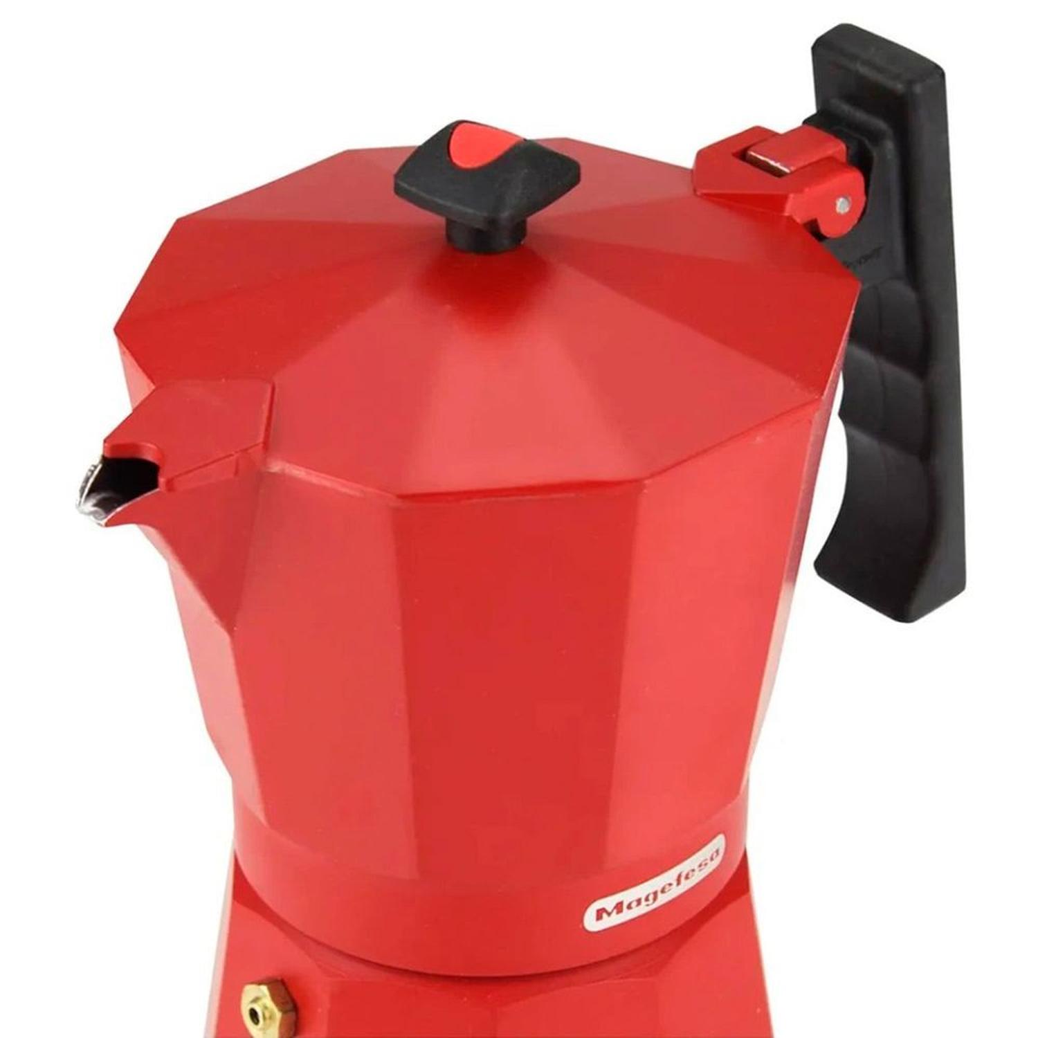 Cafetera Tetera Italiana Magefesa Colombia color Rojo Rinde 6 Tazas — imagen 3
