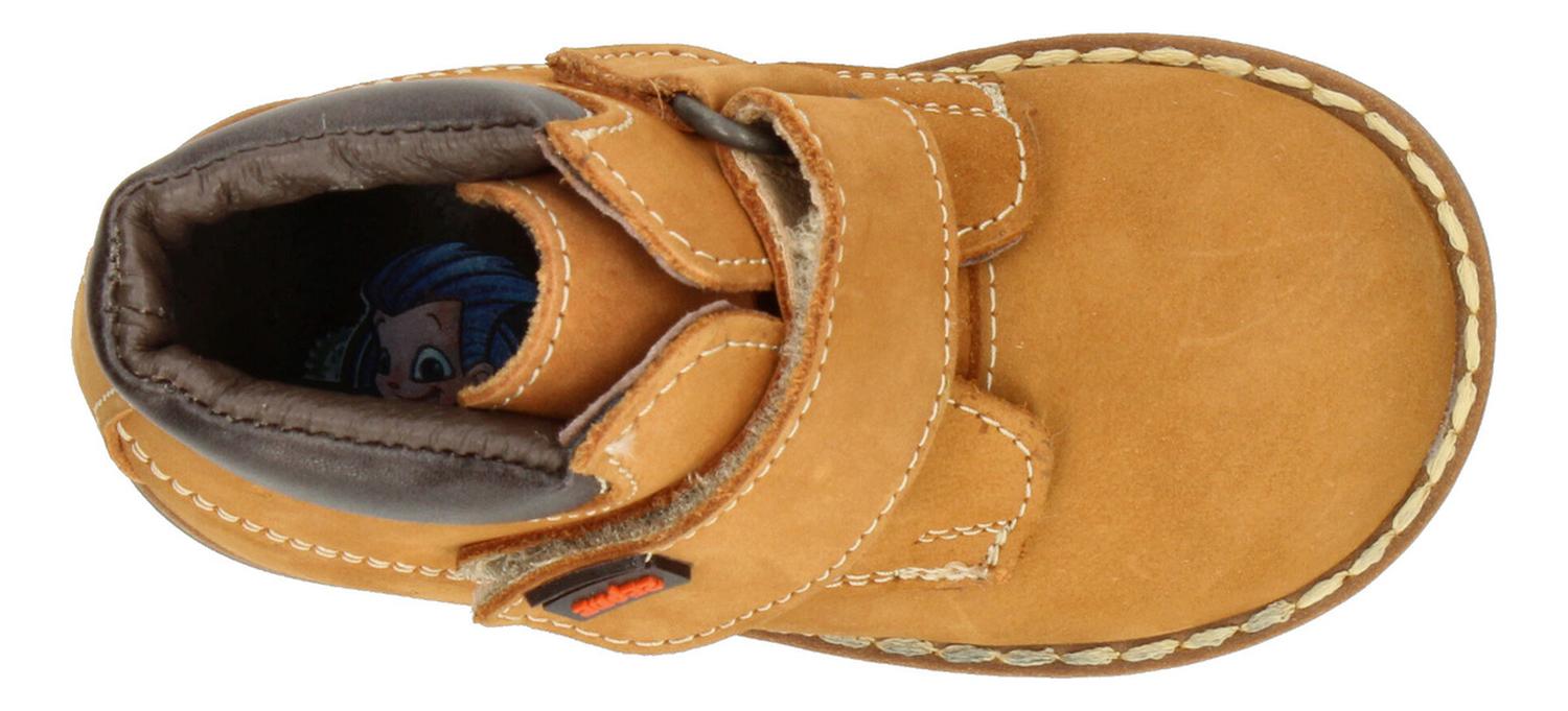 Bota Niño Coqueta Audaz Café Camello Casual Velcro Ajustable — imagen 9