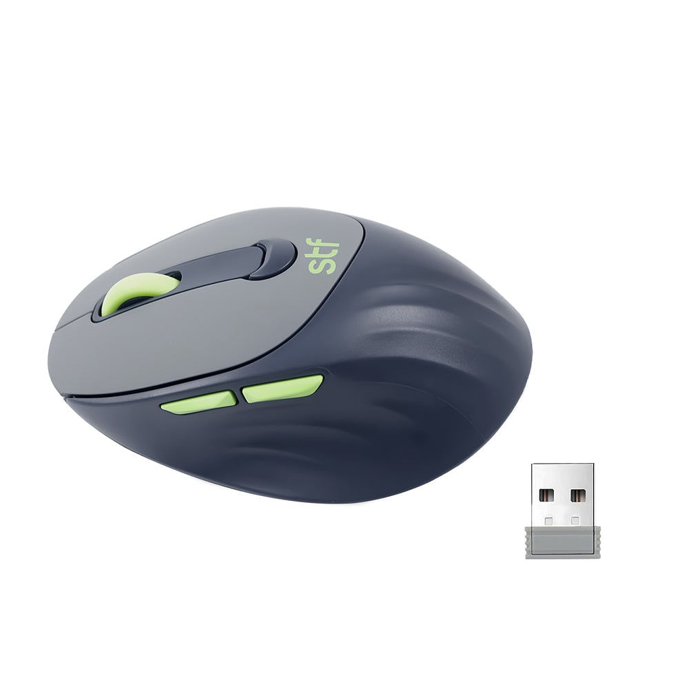 Mouse inalámbrico óptico STF VIVA Batería recargable 1600 DPI gris — imagen 3